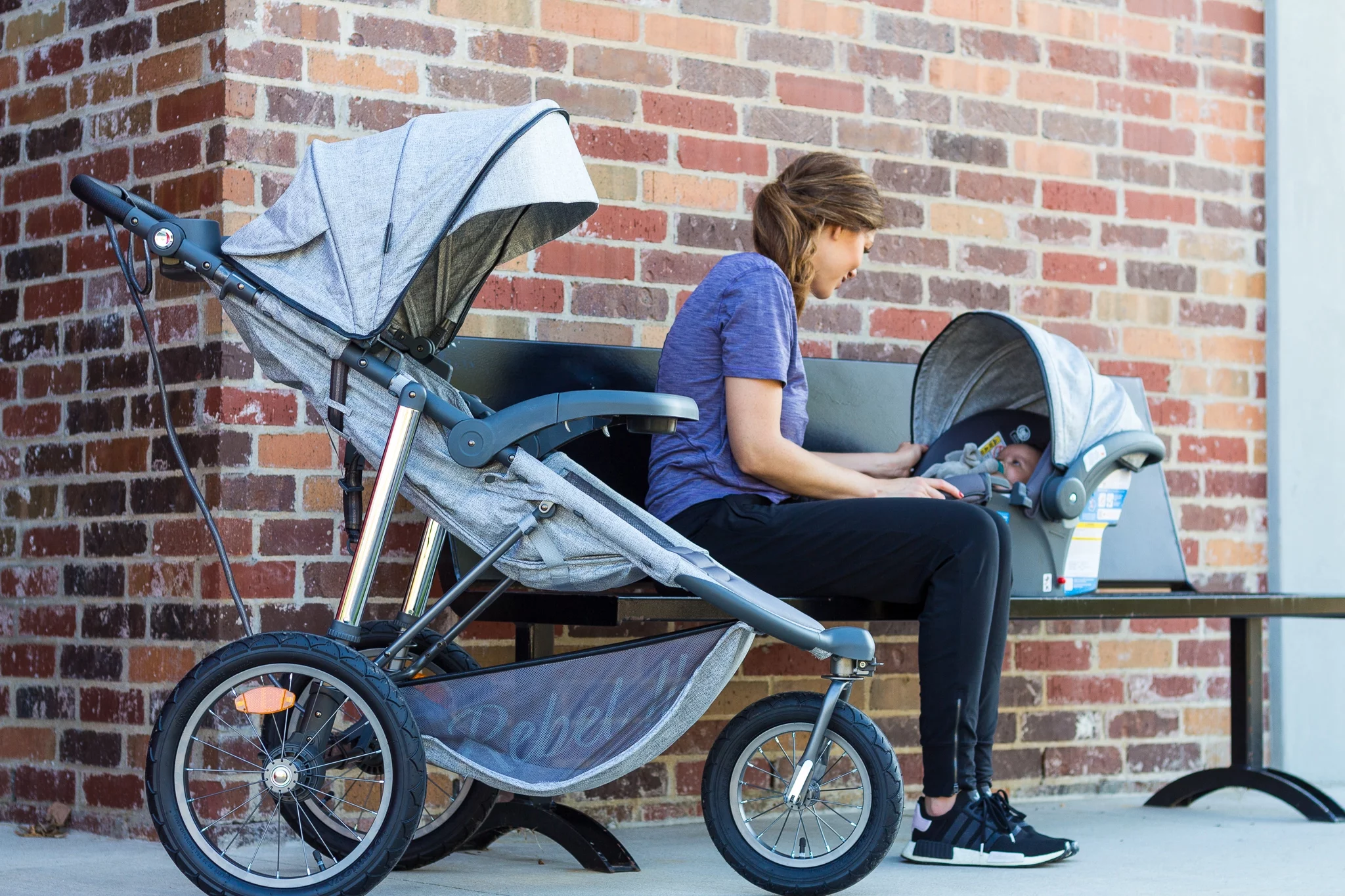 Monbebe Rebel II  All in One Travel System Stroller with Rear-Facing Infant Car Seat, Soho - Womvr