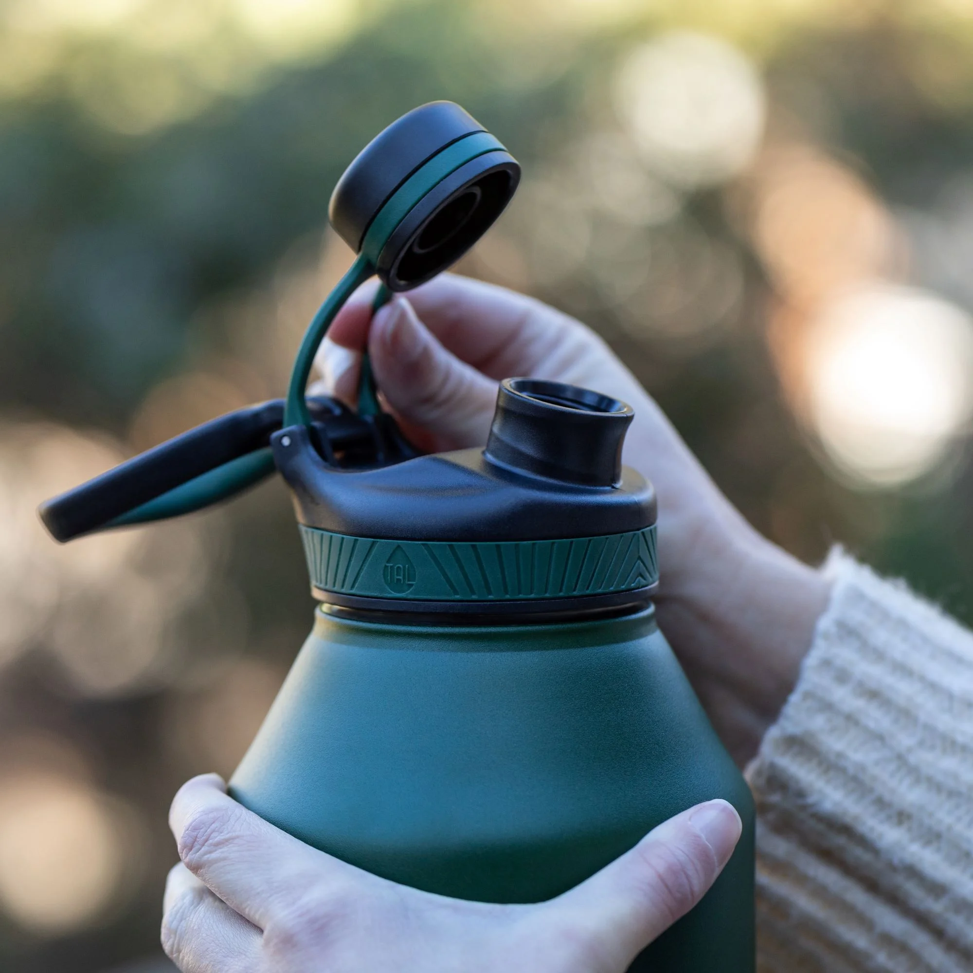 TAL Stainless Steel Ranger Water Bottle 64 fl oz, Black - Womvr