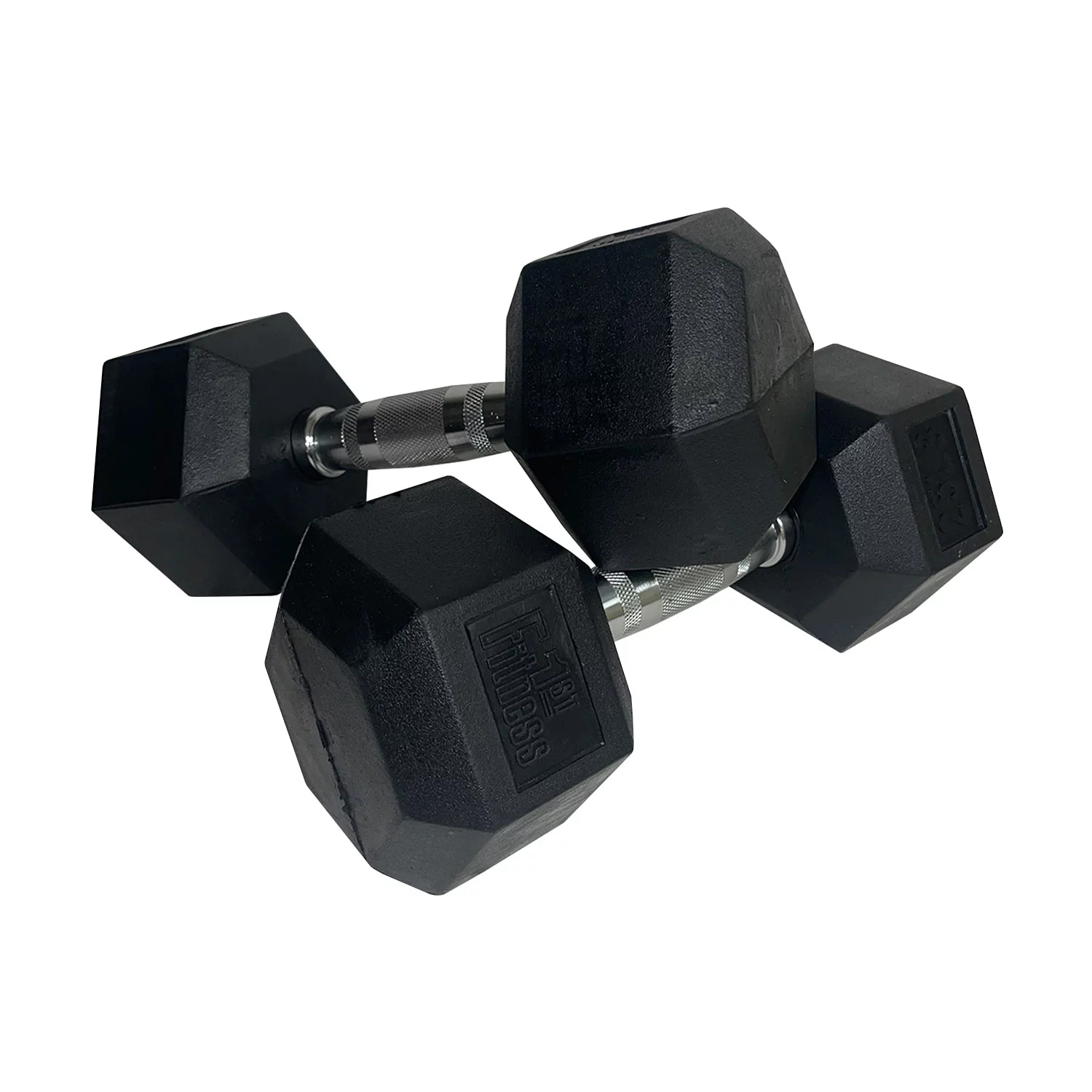 Fitness First Rubber Hex Dumbbell Pairs, 25 lbs. Pair - Womvr