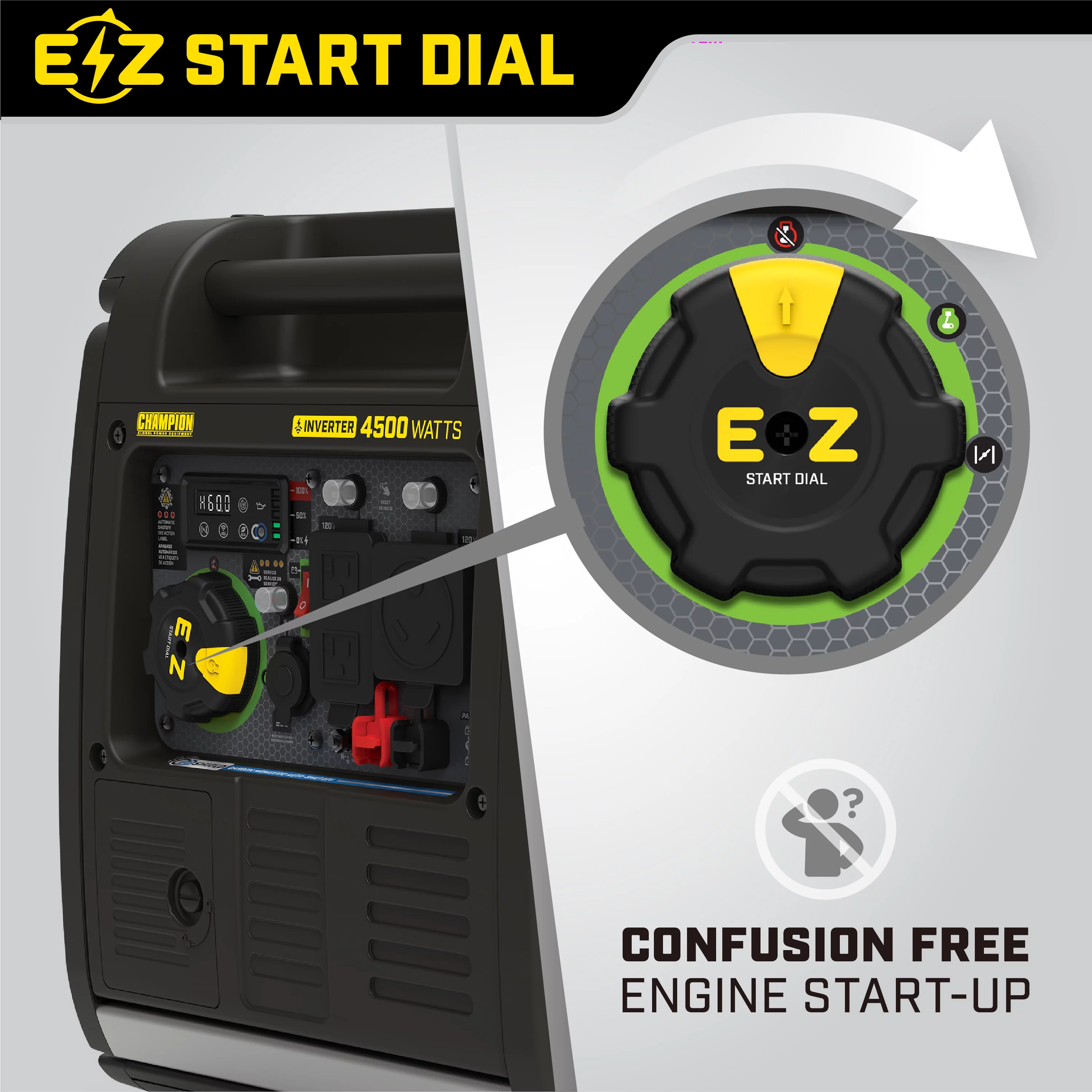 Champion Power Equipment 4500-Watt Wireless Remote Start Inverter Generator with CO Shield - Womvr