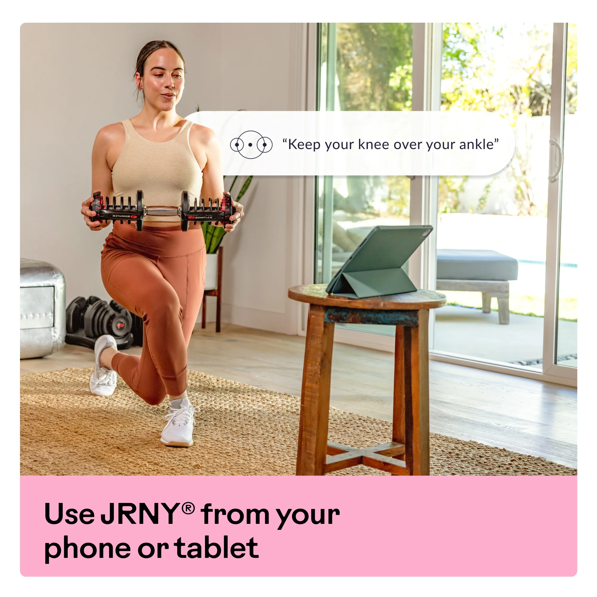 BowFlex SelectTech 1090 Adjustable Dumbbell (Single), Free 2-month JRNY Membership - Womvr