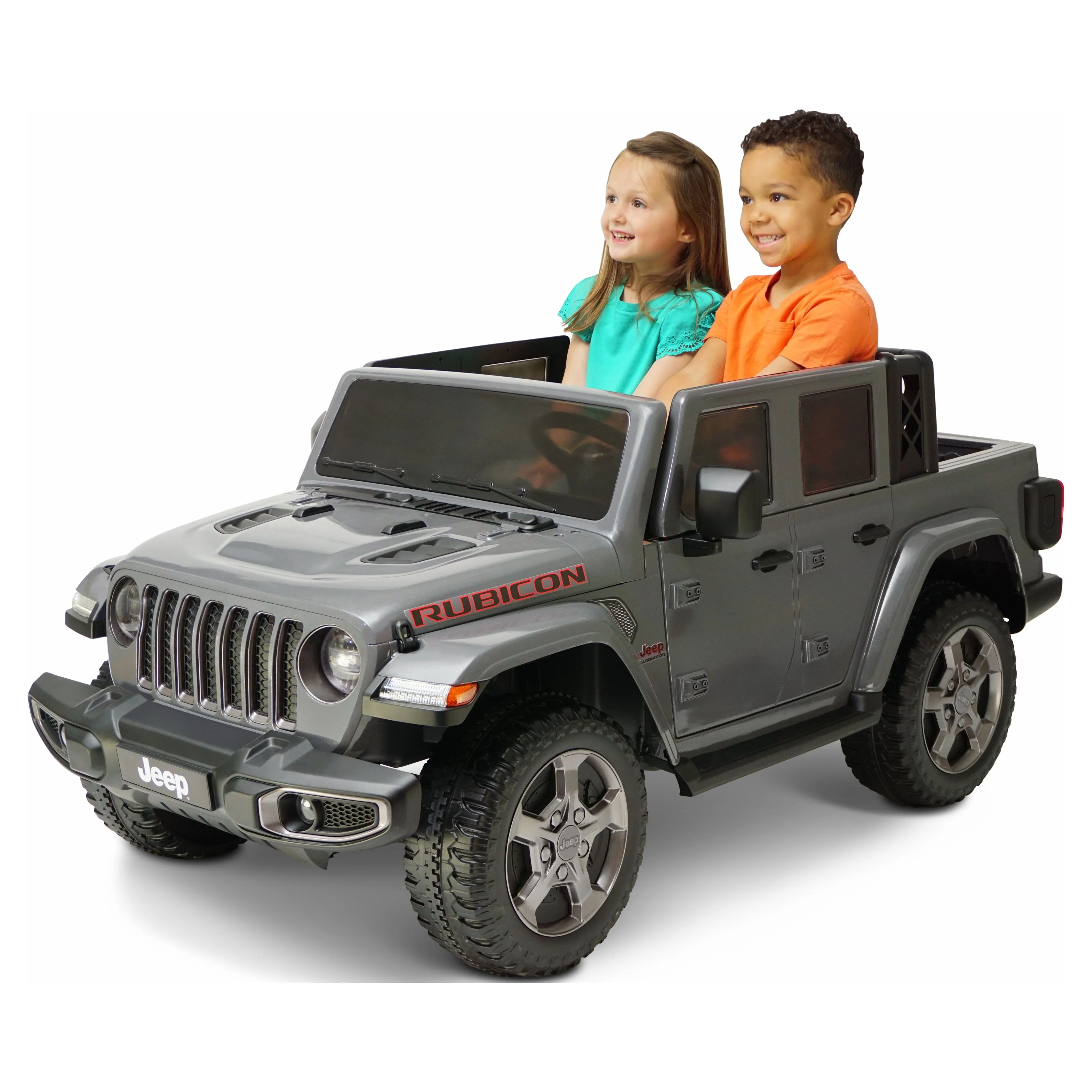 12V Jeep Gladiator Battery Powered Ride-on by Hyper Toys, Grey, for a Child Ages 3-8 - Womvr