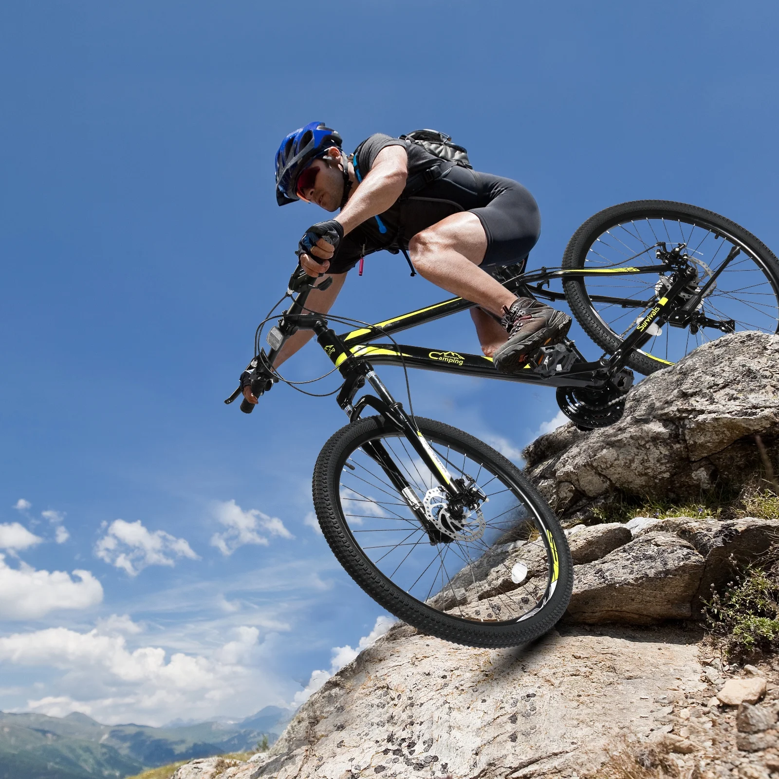 UBesGoo Mountain Bike 21-Speed with 26 inch Wheels for Unisex, Red/Black - Womvr