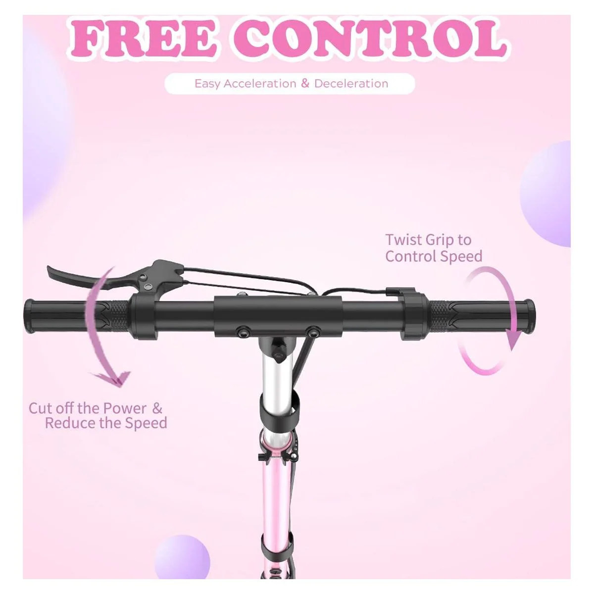 Maxtra Scooters E100 Folding Electric Scooter with Adjustable Handlebar for Kids Ages 6-12, up to 10 MPH, 155 Lbs. Max Load - Womvr