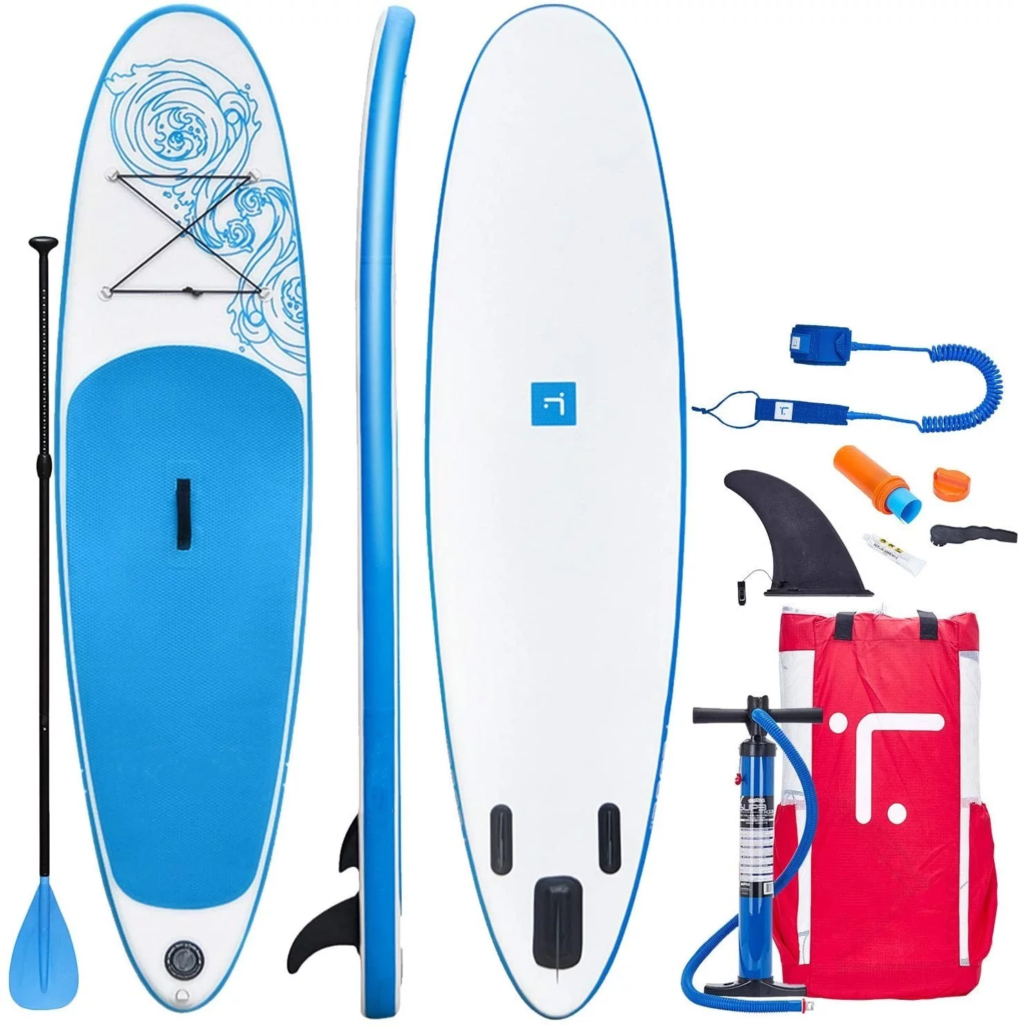 Optimum Inflatable Stand Up Paddle Boards with Premium SUP Paddle Board Accessories, Wide Stable Design, Non-Slip Comfort Deck for All Skill Level - Womvr