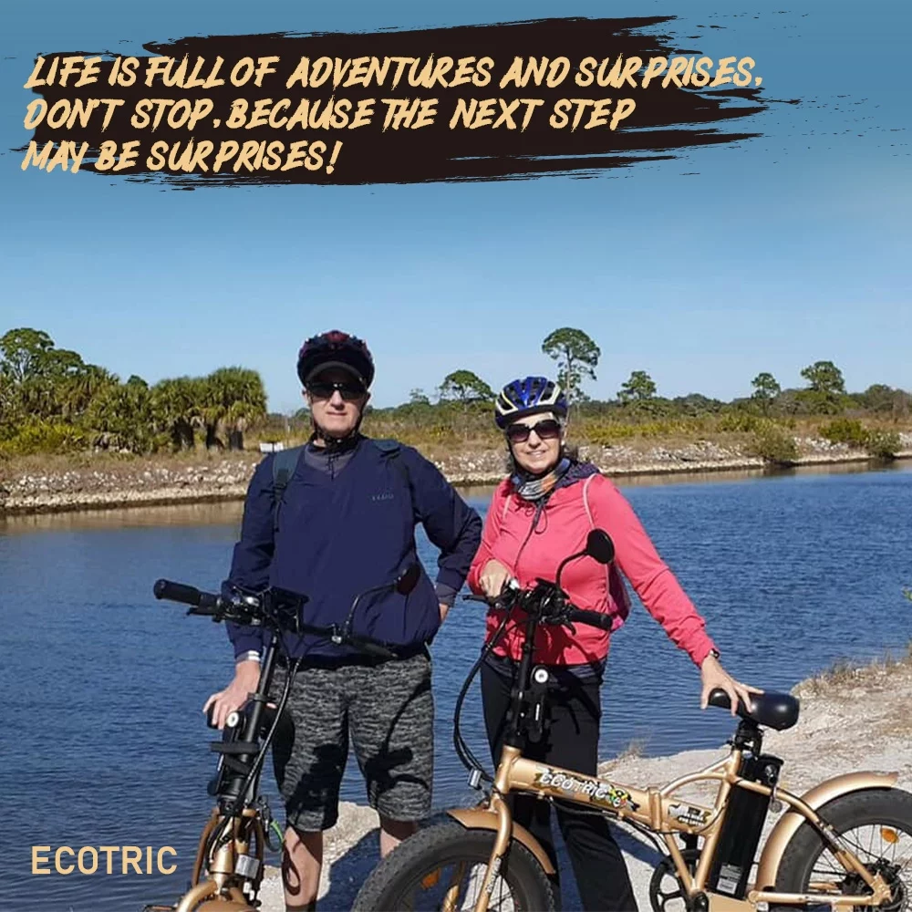 ECOTRIC 20 Inch Fat Tire e-Bike 500W 48V Foldable frame Pedal Assist Commute Bike 7 Speed A-E516646 - Womvr