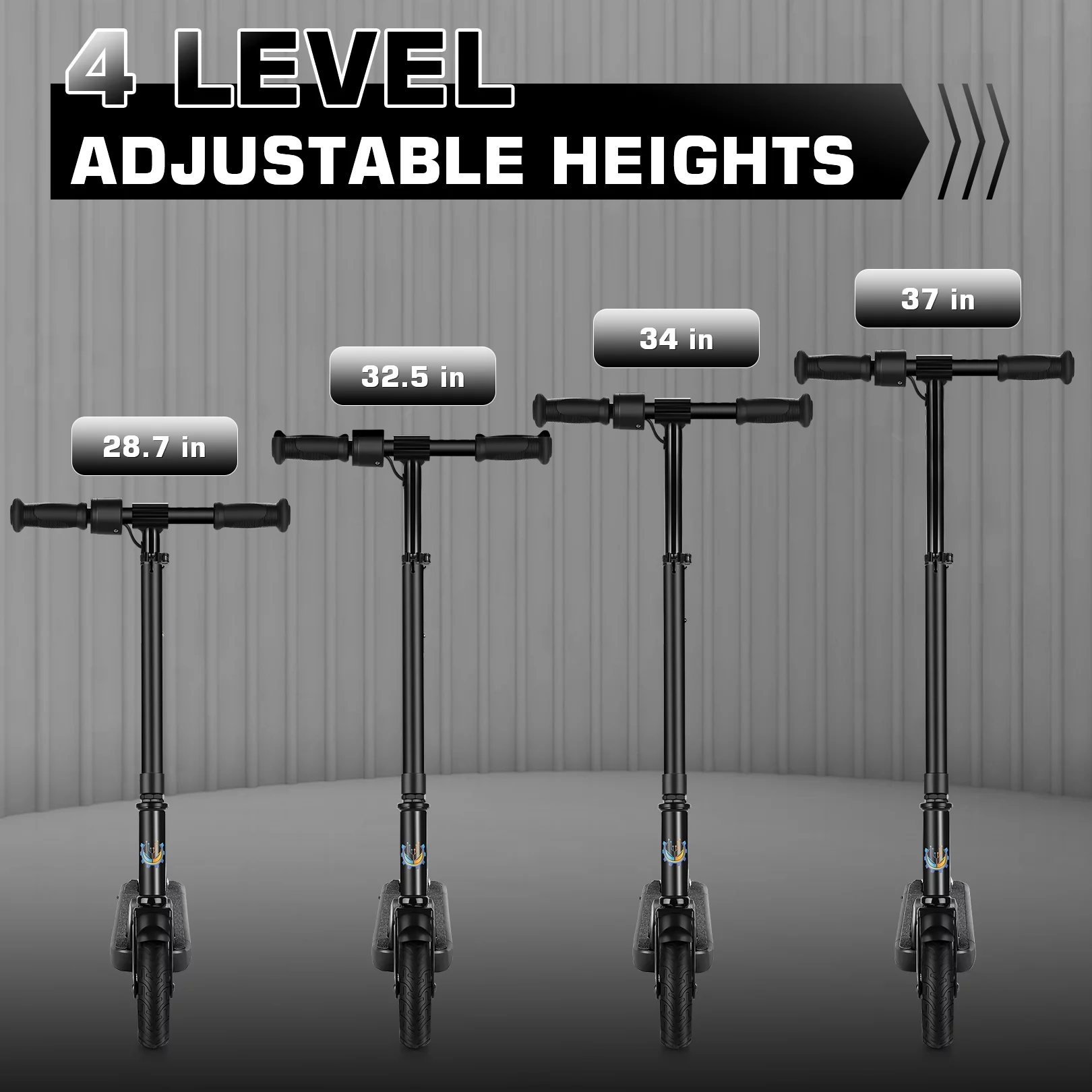 Caroma Kids Electric Scooter, 6+ Boys and Girls Safe Kick Scooter, Adjustable Speed and Handlebar - Womvr