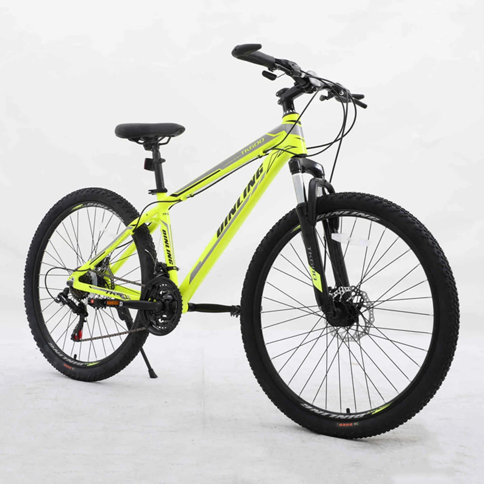 Dinling Mountain Bike, 21-Speed, 26-inch Bicycles, MTB Mens and Womens Yellow - Womvr
