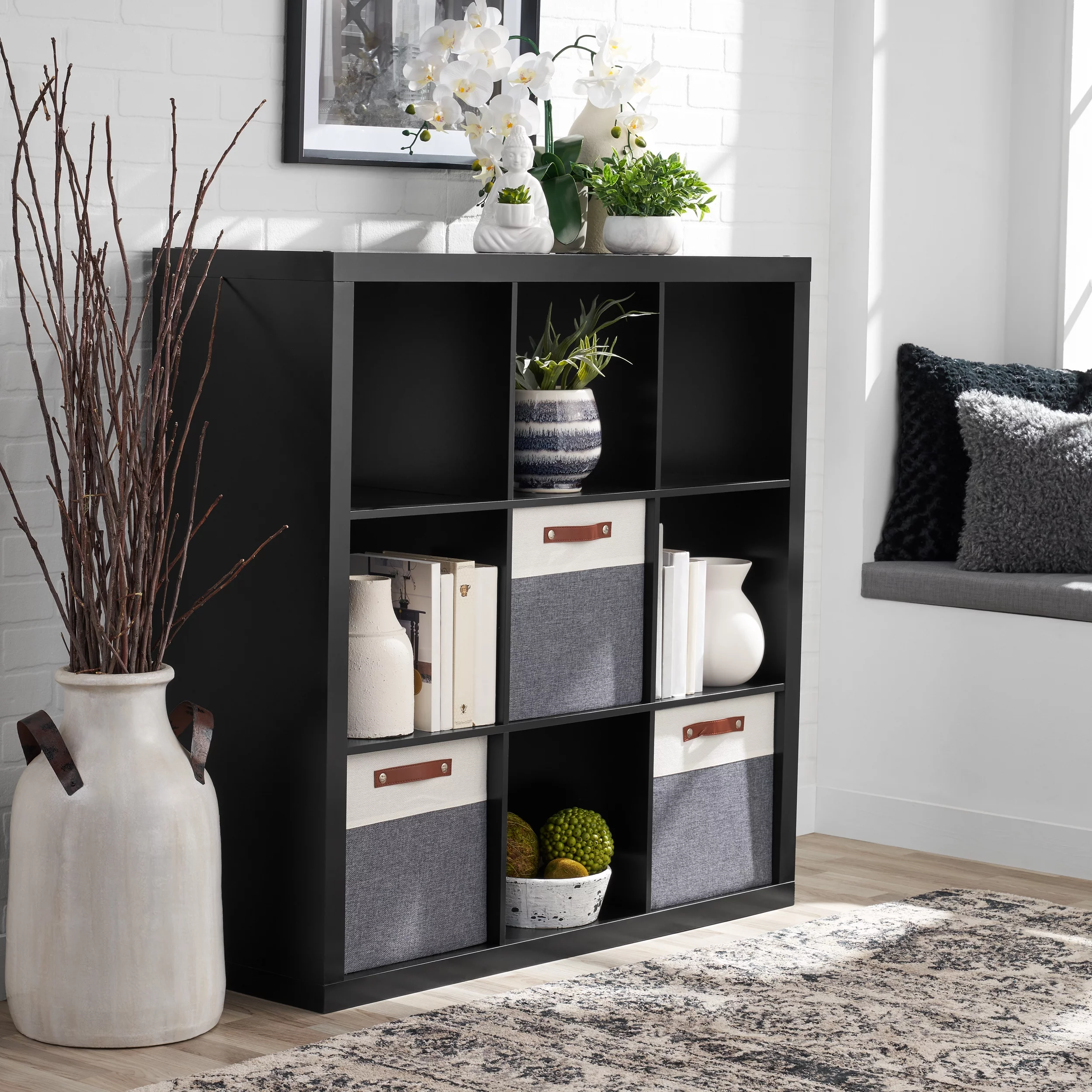 Better Homes & Gardens 9-Cube Storage Organizer, Natural - Womvr