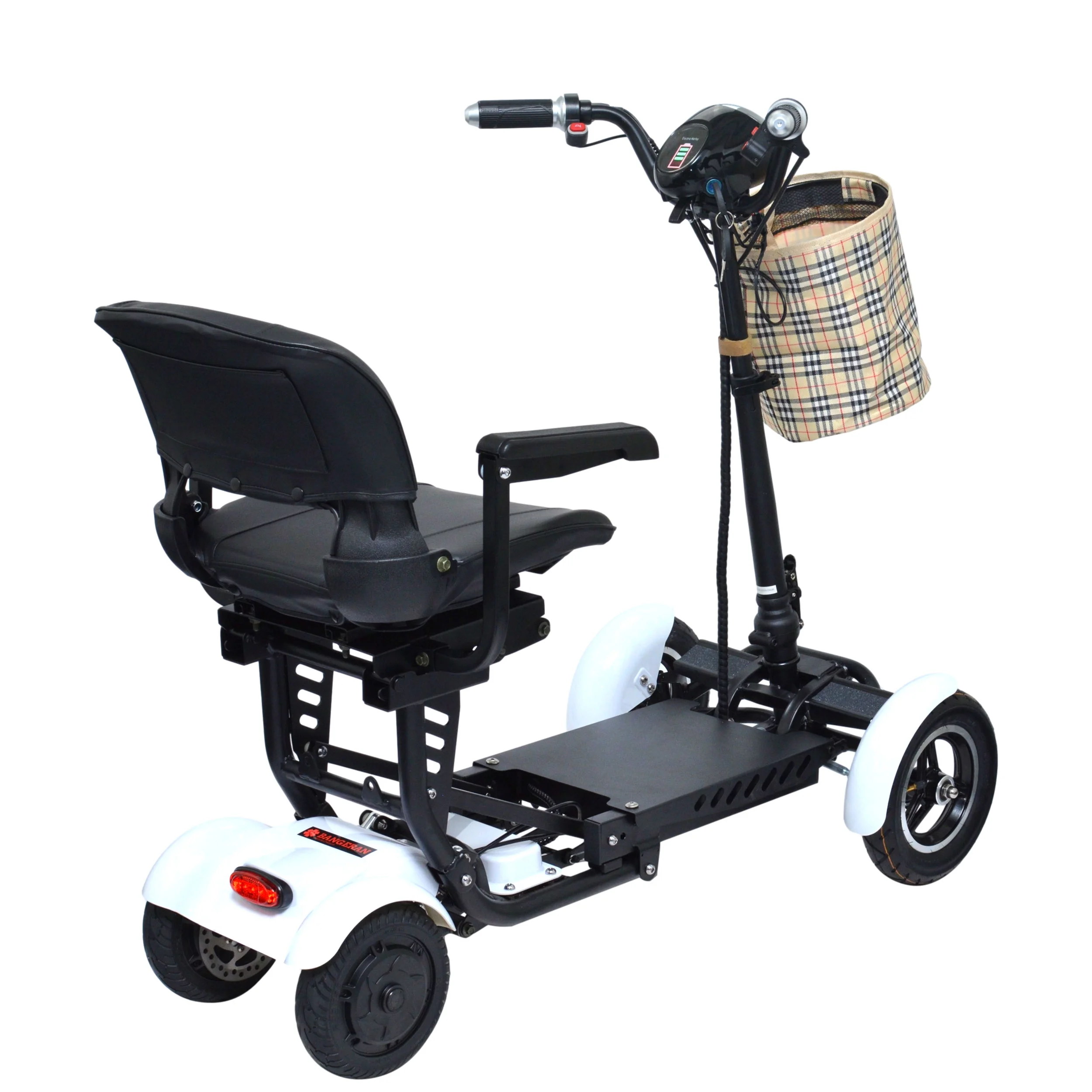 Bangeran Electric Medical Scooter, Powerful Li-on Battery Large Seat, Up to 12 Miles - Silver - Womvr