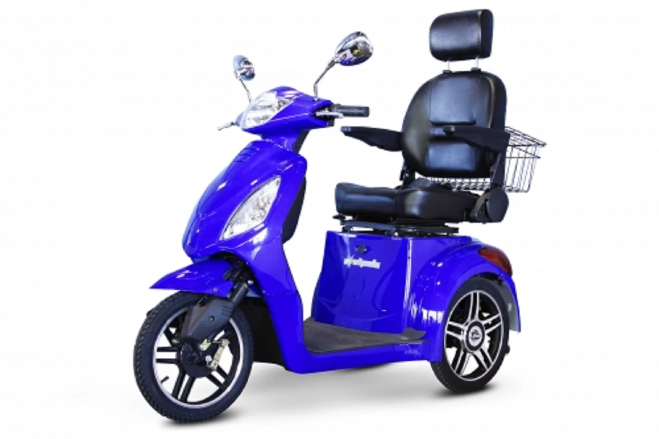 E-Wheels EW-36 3-Wheel 500W High Power Electric Mobility Scooter, Blue - Womvr