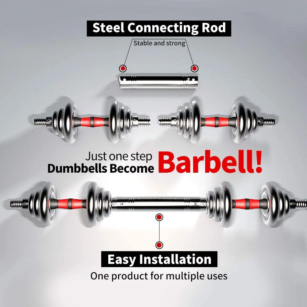 Adjustable Dumbbell Set Home Gym Cast Iron Barbell Sets with Carry Box 44lbs 66lbs 110lbs Office Bedroom Workout Dumbbells for Men and Women - Womvr