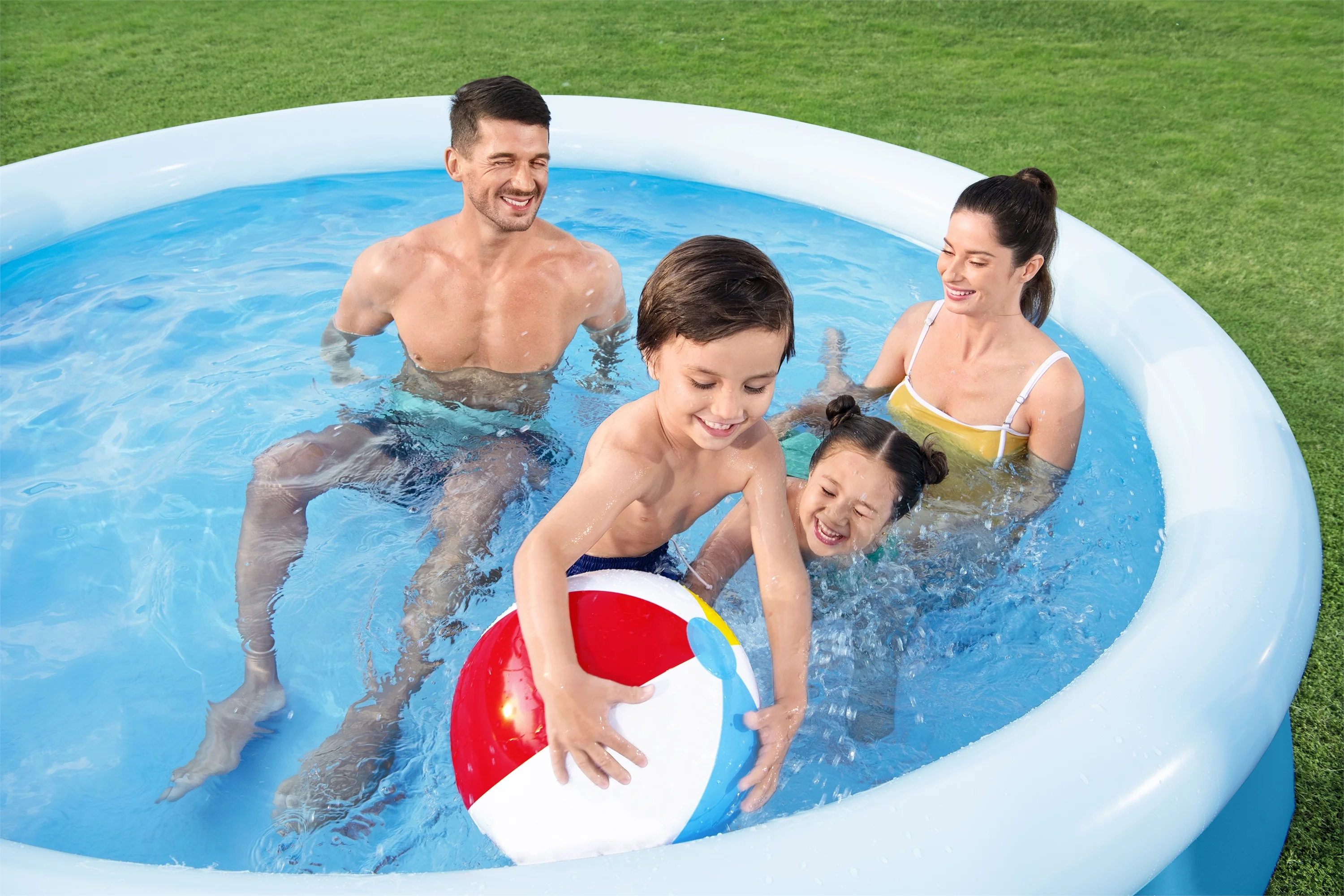Bluescape Fast Set 10' x 30�� Round Inflatable Soft Sided Above Ground Pool Set - Womvr