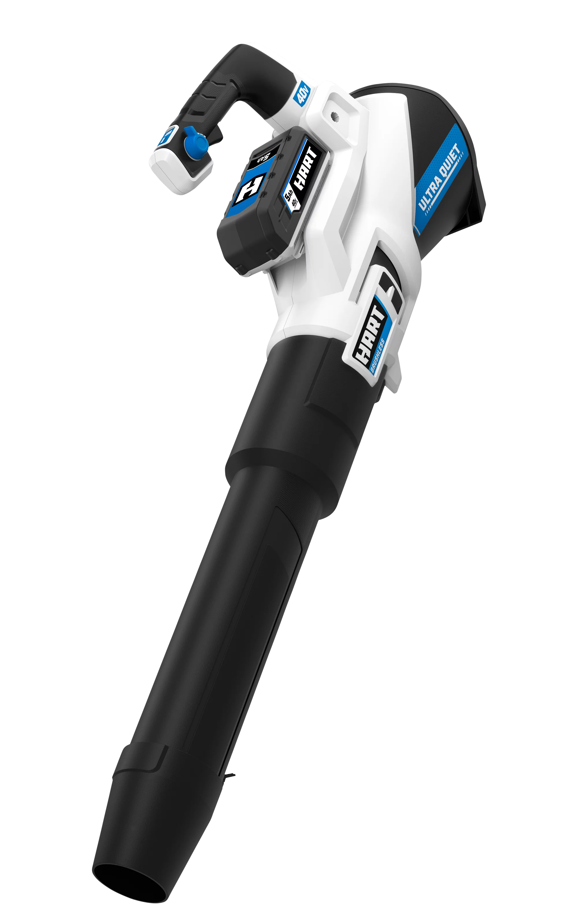 HART 40-Volt Cordless SUPERCHARGE Brushless 650 CFM Blower (1) 5.0 Ah Lithium Ion Battery - Womvr