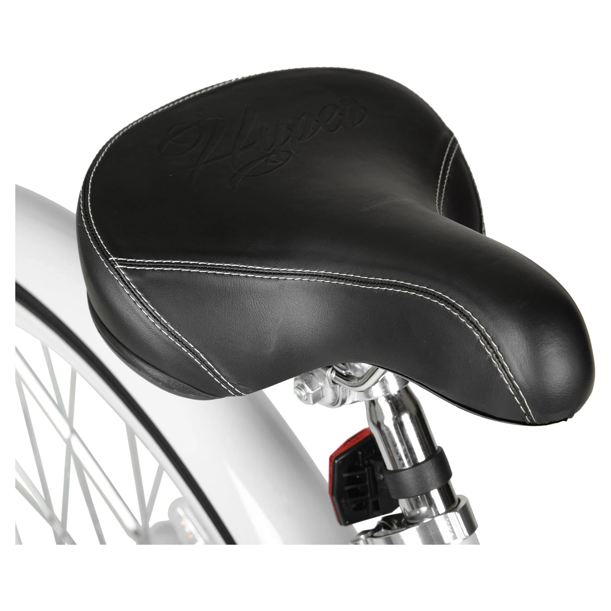 Hyper Bicycle Women's 26 In. Beach Cruiser, White with Blue Rim - Womvr