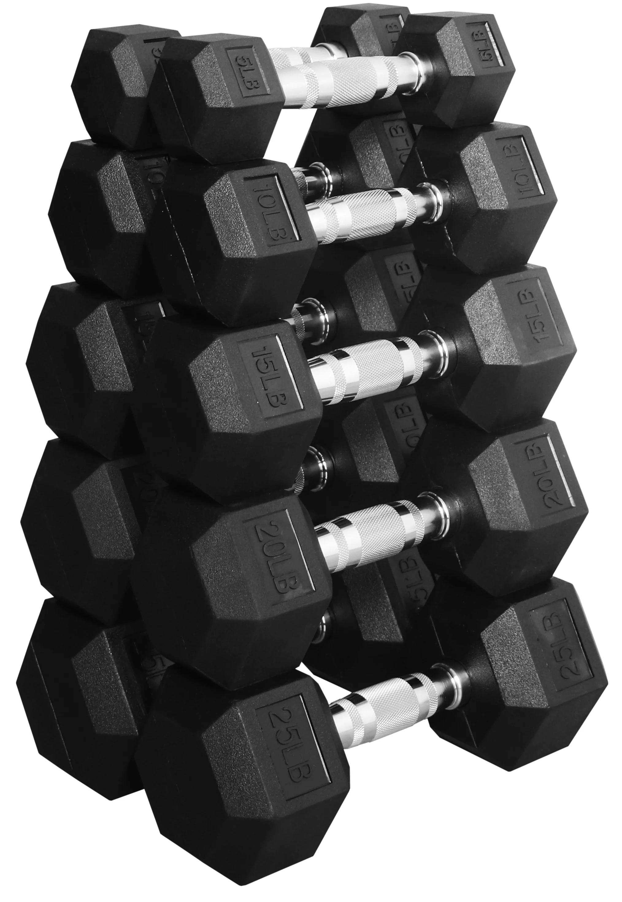 BalanceFrom 100 LB Dumbbell Set, Pairs of 5 lb, 10 lb, 15 lb and 20 lb - Womvr