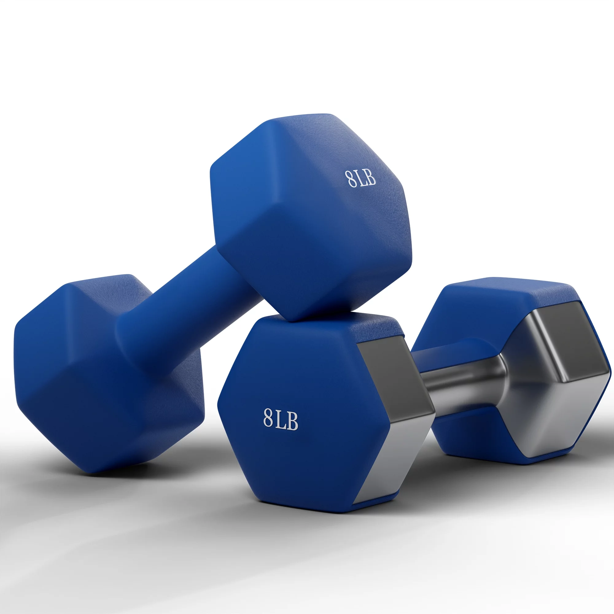 Antzz Dumbbells Set of 2 Exercise Fitness Dumbbell for Home Gym Free Weights Hand Hex Dumb Bells Black 25LB - Womvr