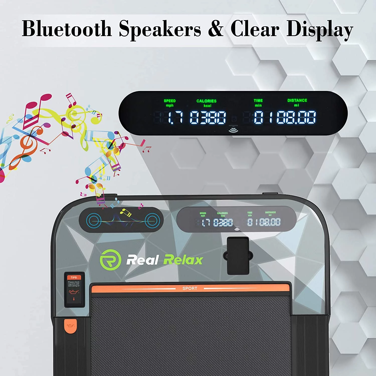 Real Relax 2 in 1 Folding Treadmill, 2.25HP Under Desk Electric Treadmill Walking Jogging Machine for Home Office - Womvr