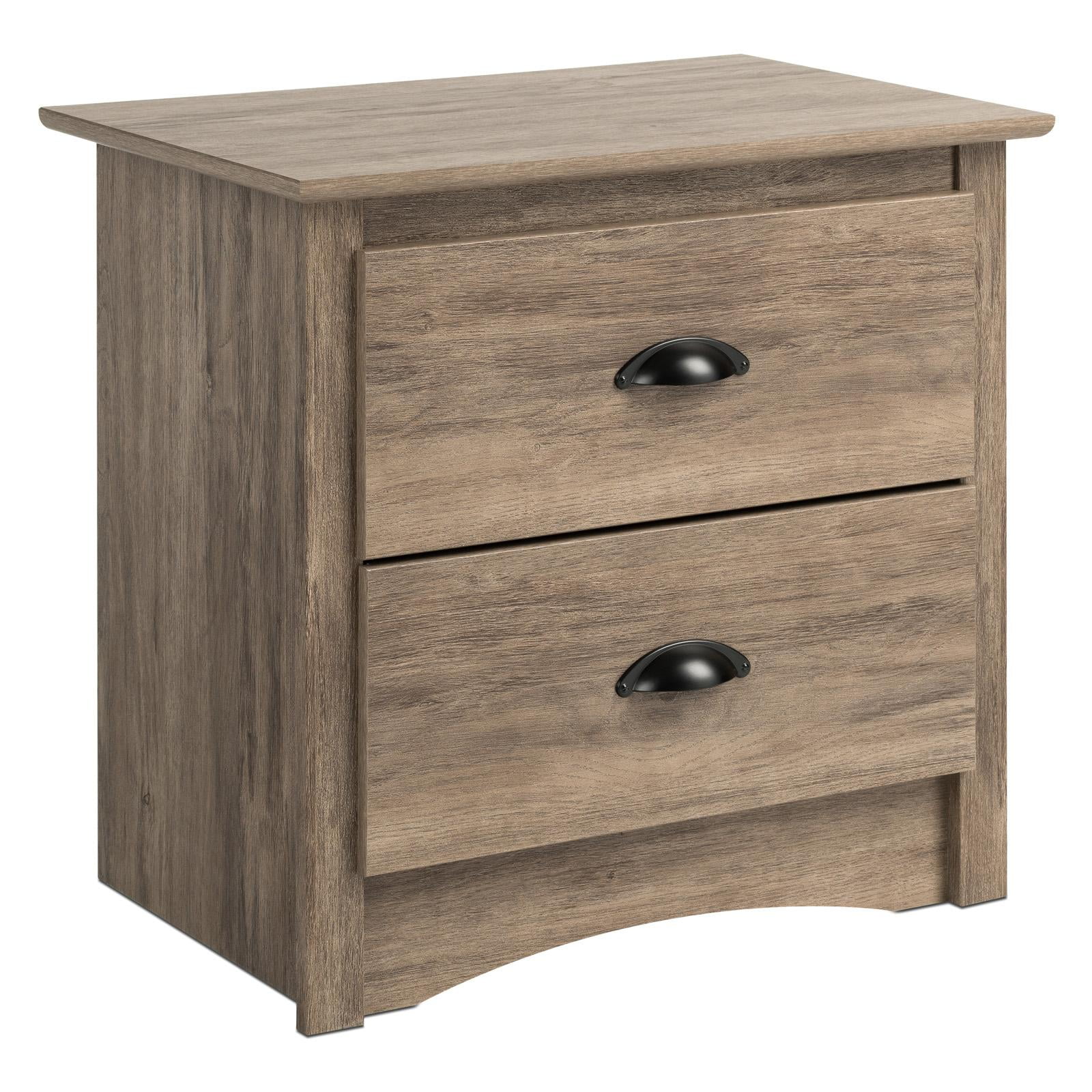 Prepac Salt Spring Coastal Bedroom Night Stand. 2-Drawer. Drifted Gray - Womvr