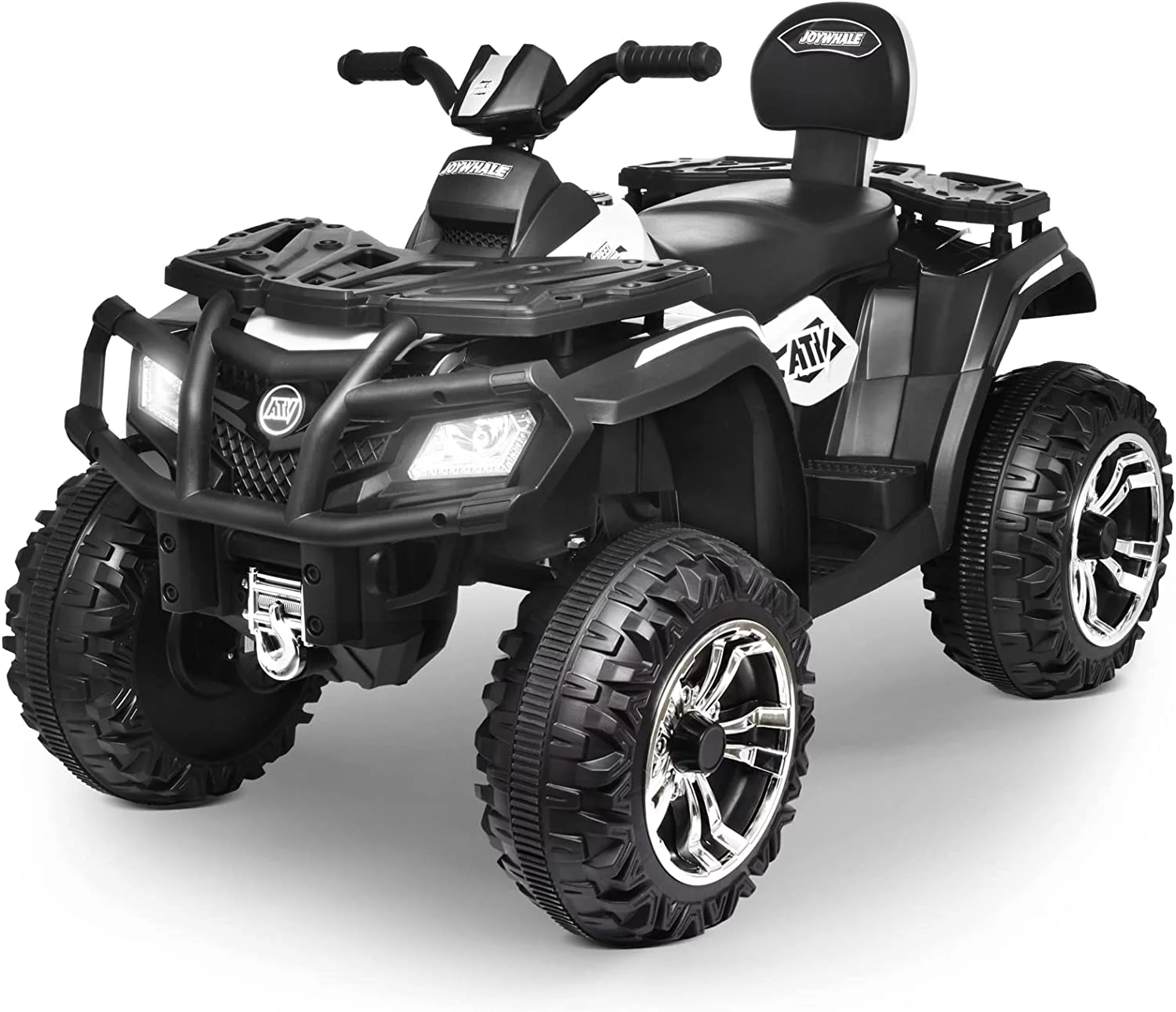 Joywhale 24V Kids Ride on ATV 4WD 2 Seater Quad Easy-Drag 4-Wheeler, with Big Battery, 4x75W Powerful Engine, Metal Suspension, BW-A20s - Womvr