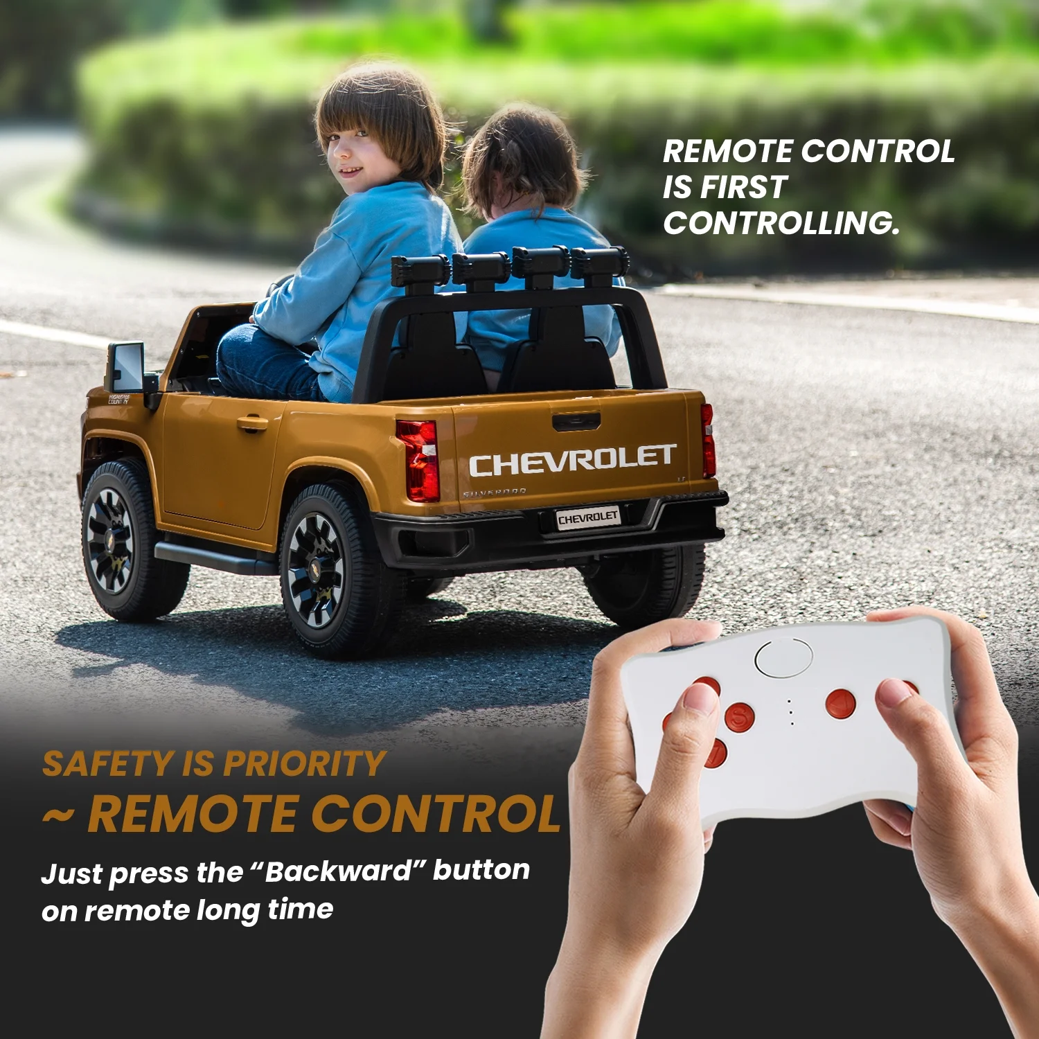 Track 7 24V Ride on Car, Licensed Silverado HD 2 Seater Electric Car for Boys Girls Age 3+, 24V Ride on Truck w/Remote Control, Music, ABC, Pink - Womvr