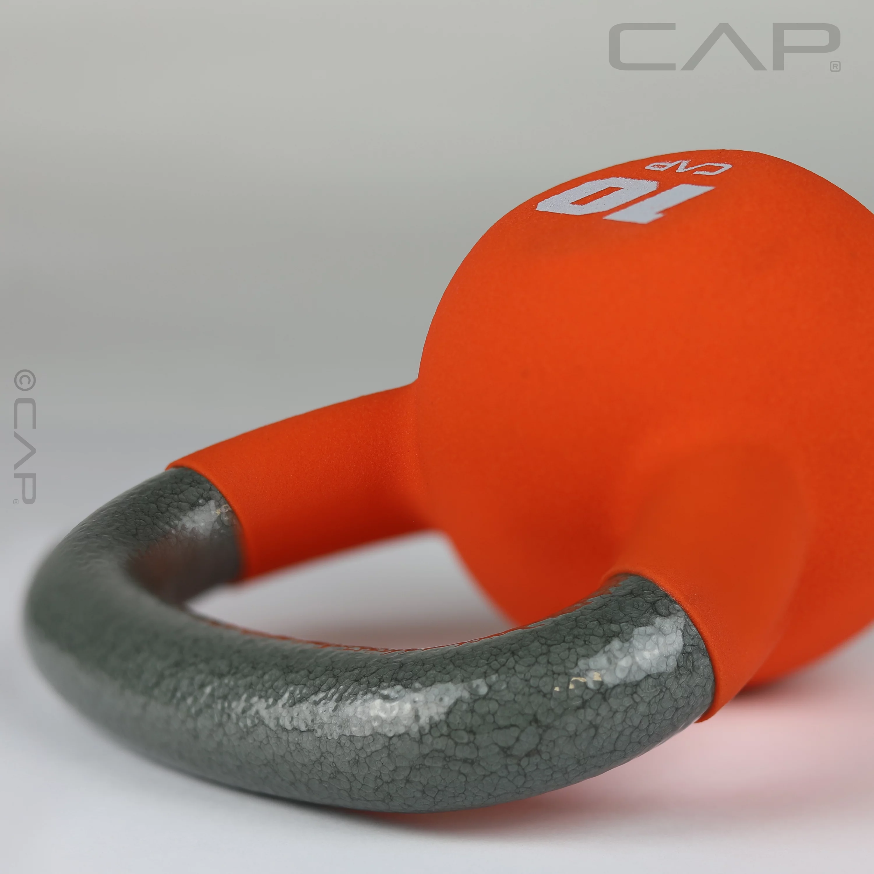 CAP, 10lb Neoprene Coated Kettlebell, Orange - Womvr
