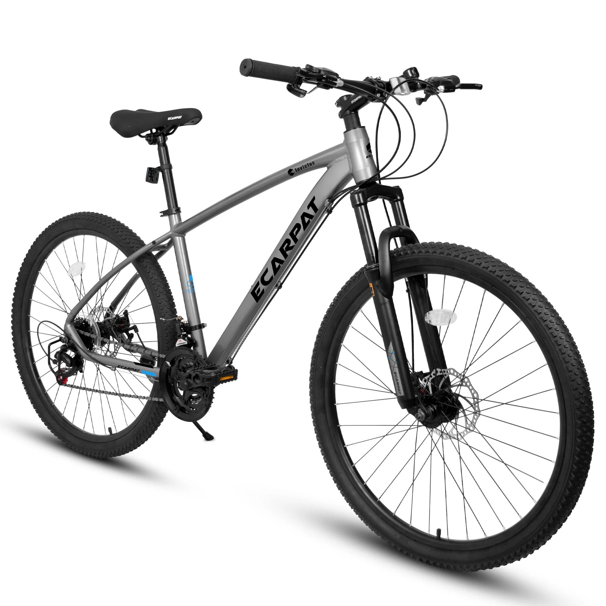 24 inch Mountain Bike, Shimano 21 Speed Drive, Dual Disc Brake, Front Suspension MTB For Boy Girl - Womvr