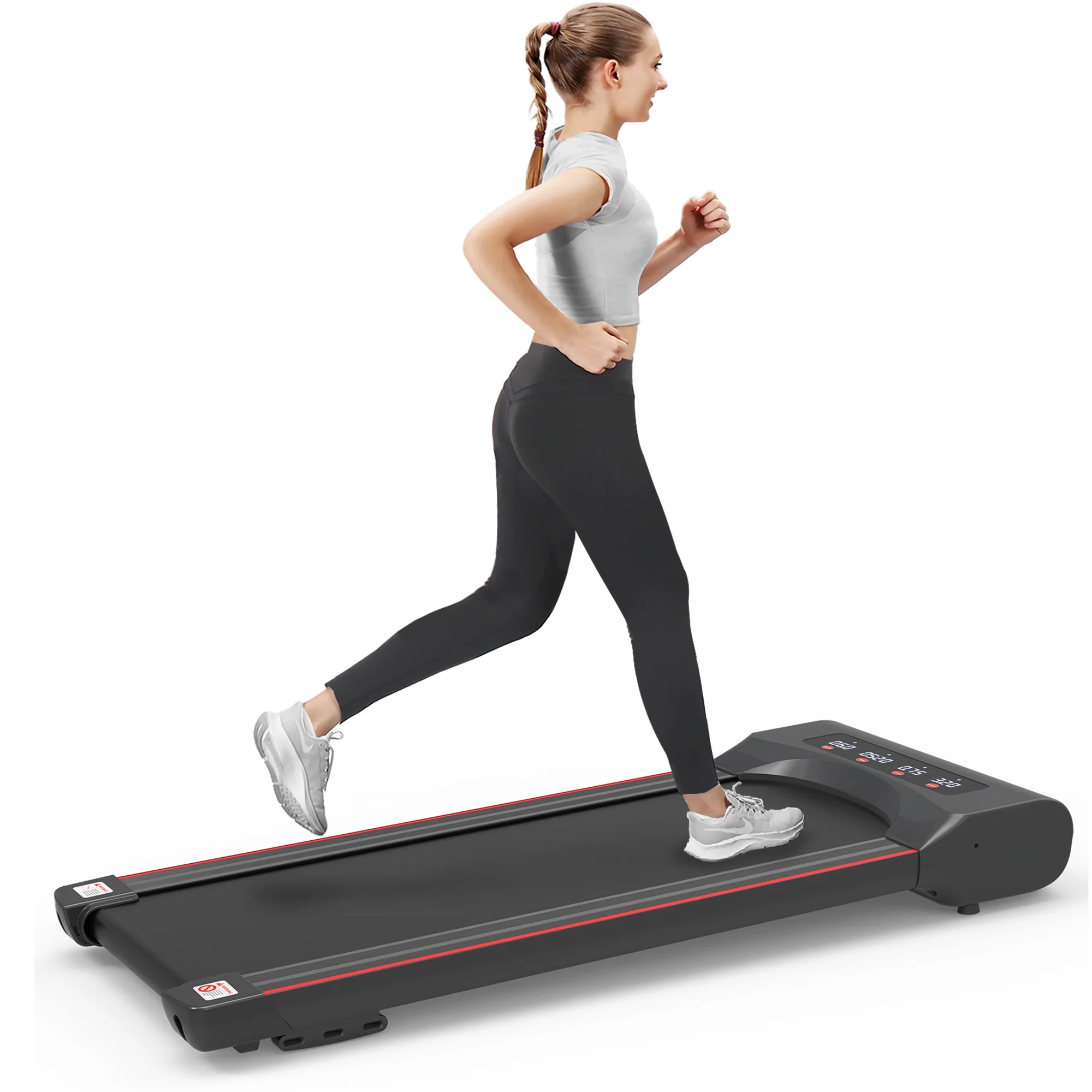 Aukfa Under Desk Treadmill, Slim Walking Pad for Home Office Workout, 245 lb Capacity, 4 mph Speed - Womvr