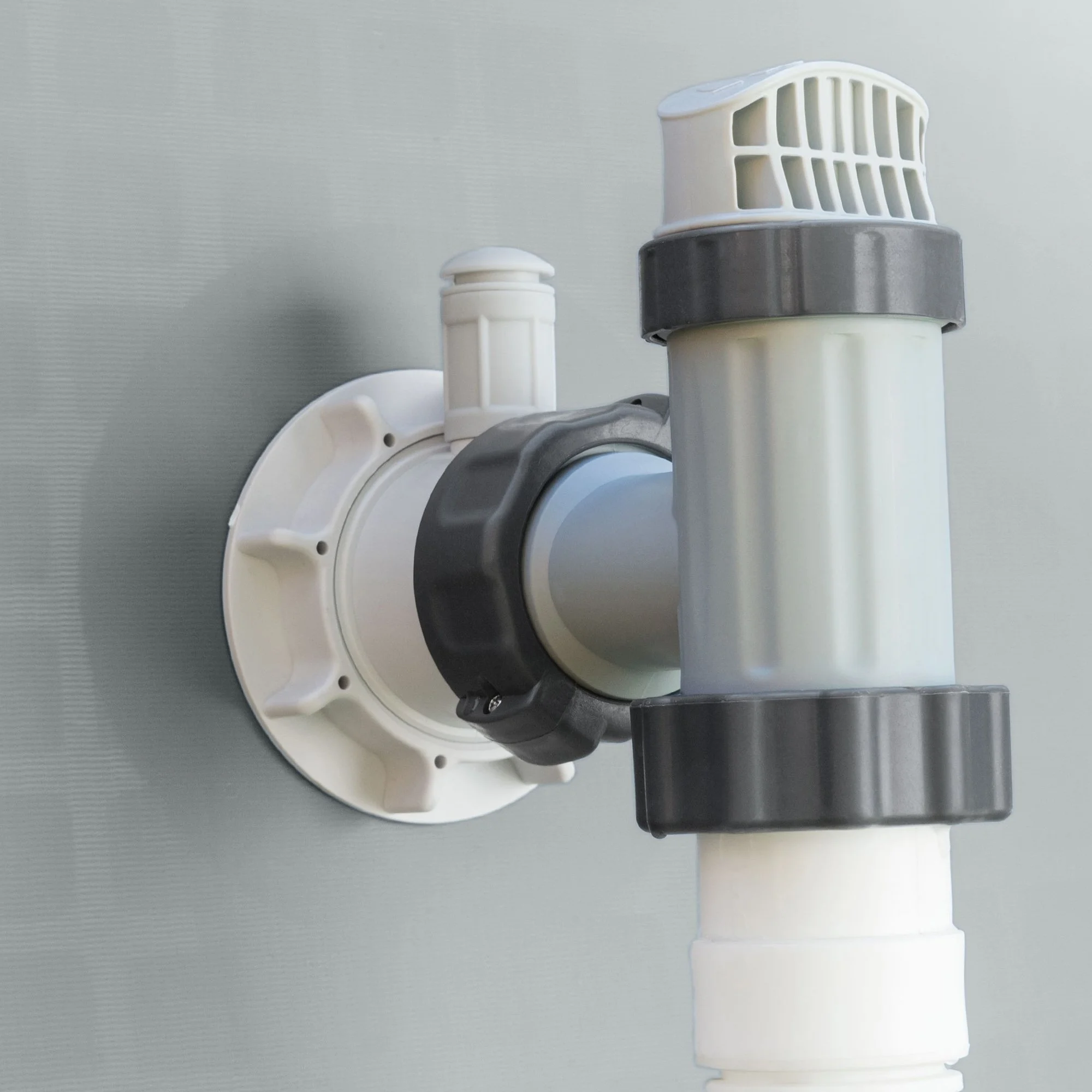 Intex 26795EH Prism Frame 16.5ft x 9ft x 48in Outdoor Above Ground Oval Pool Set with Pump, Cover and Ladder, Gray - Womvr