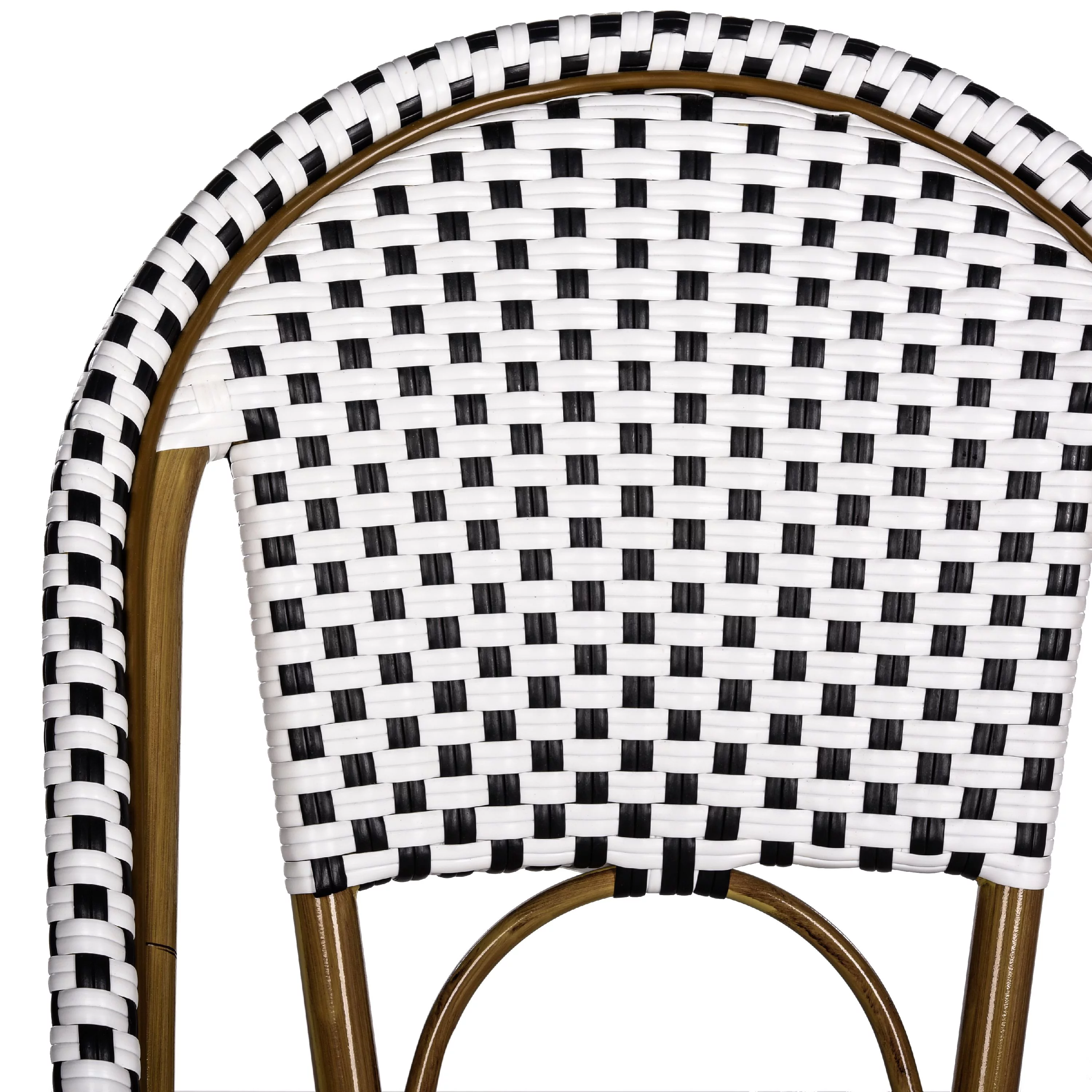 SAFAVIEH Salcha Outdoor French Bistro Side Chair, Blue/White, Set of 2 - Womvr