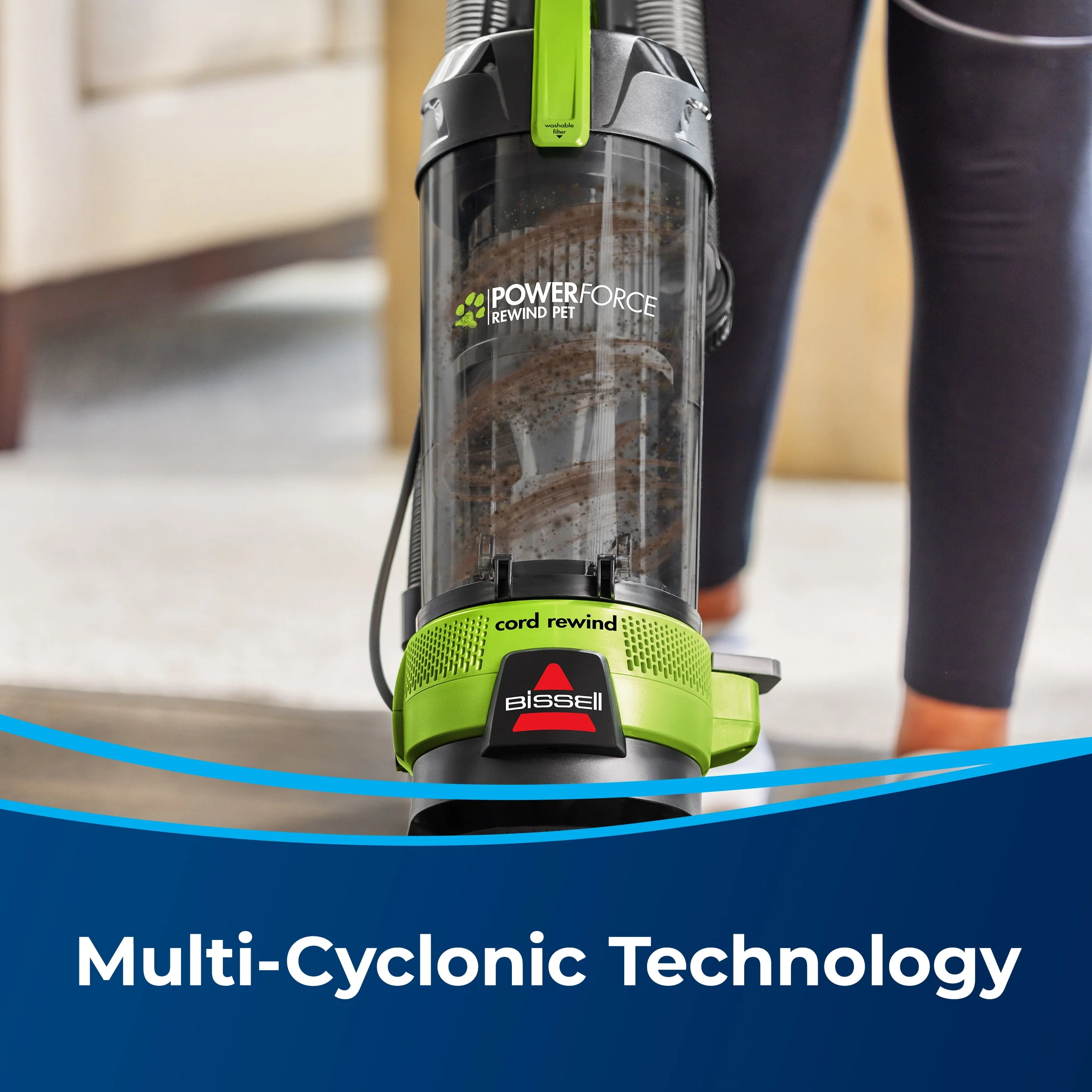 BISSELL PowerForce Helix Turbo Rewind Pet Upright Vacuum 3333 - Womvr