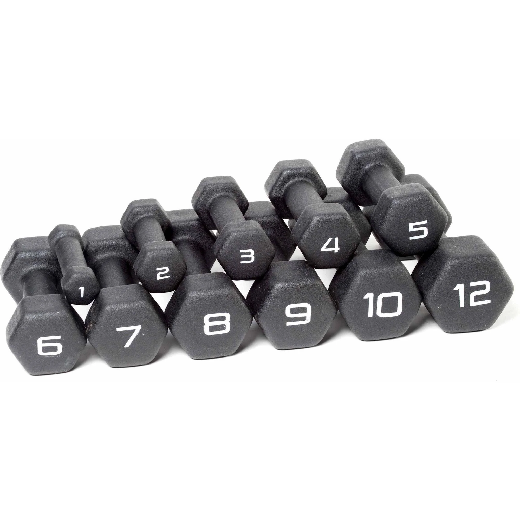 CAP Barbell, 15lb Black Neoprene Dumbbell, Pair - Womvr