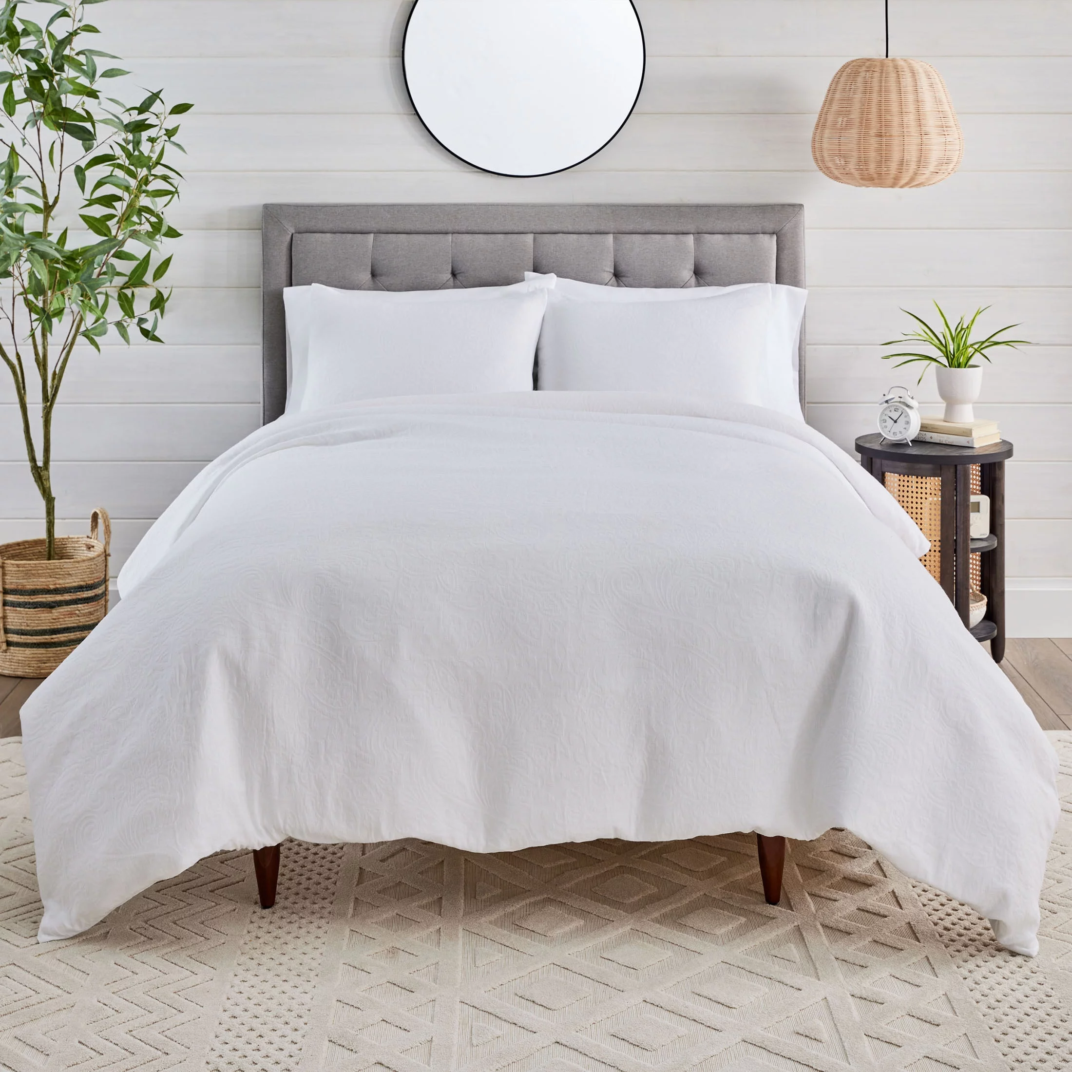 Better Homes & Gardens 3-Piece Sage Green Crinkled Gauze Duvet Set, Adult Full/Queen - Womvr