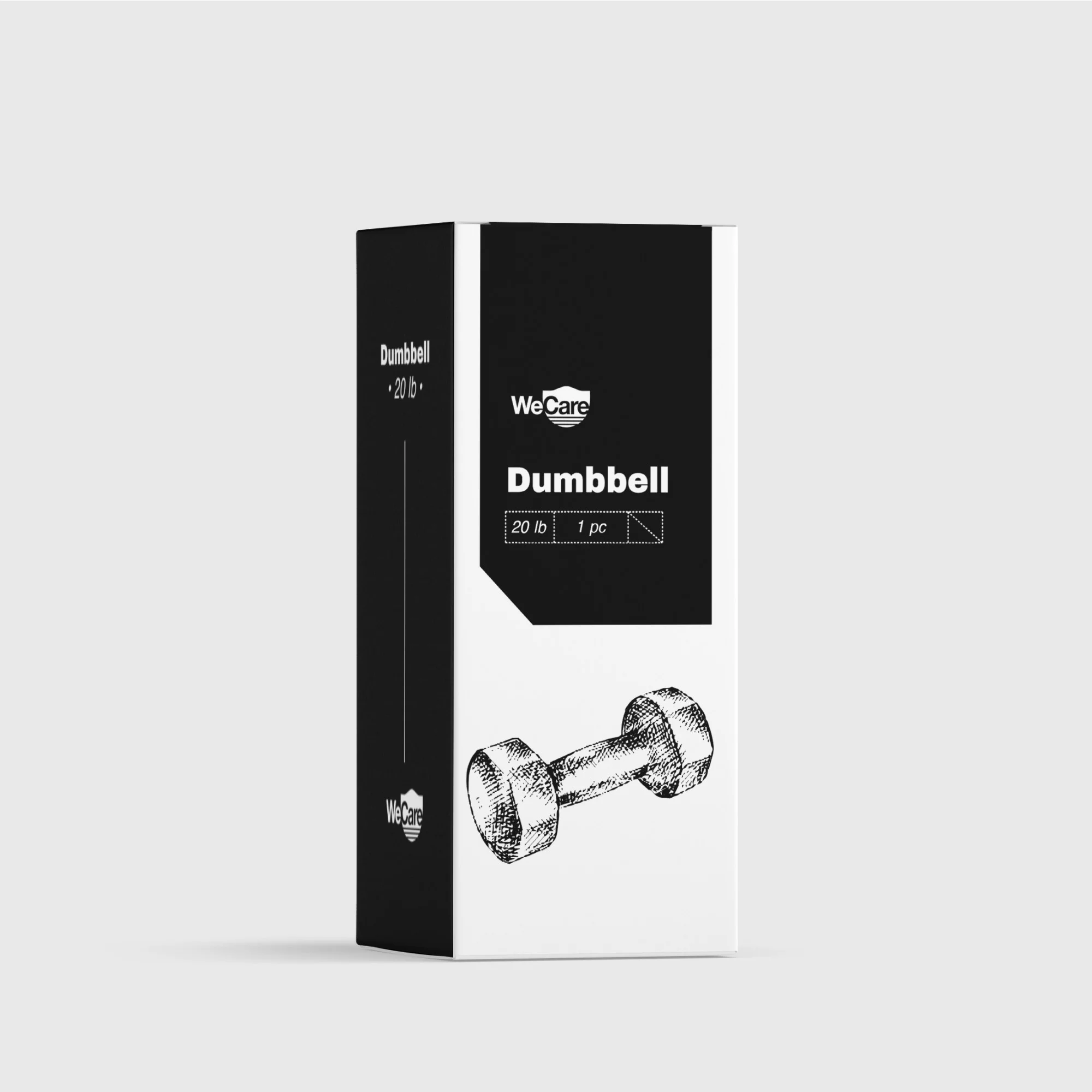 WeCare Fitness, 20lb Rubber Chrome Dumbbells, Pair - Womvr