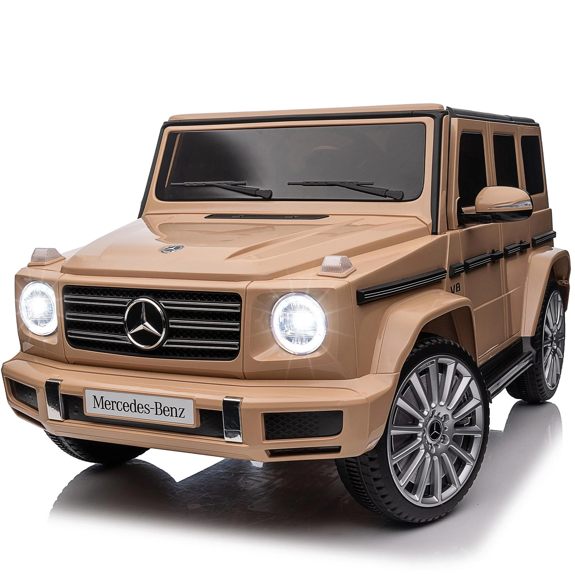 24V Ride on Car with Remote Control for Kids Mercedes Benz Ride on Car Toy for Boys and Girls 3-6 Years Old, Electric Vehicle, Bluetooth, LED Light, White - Womvr