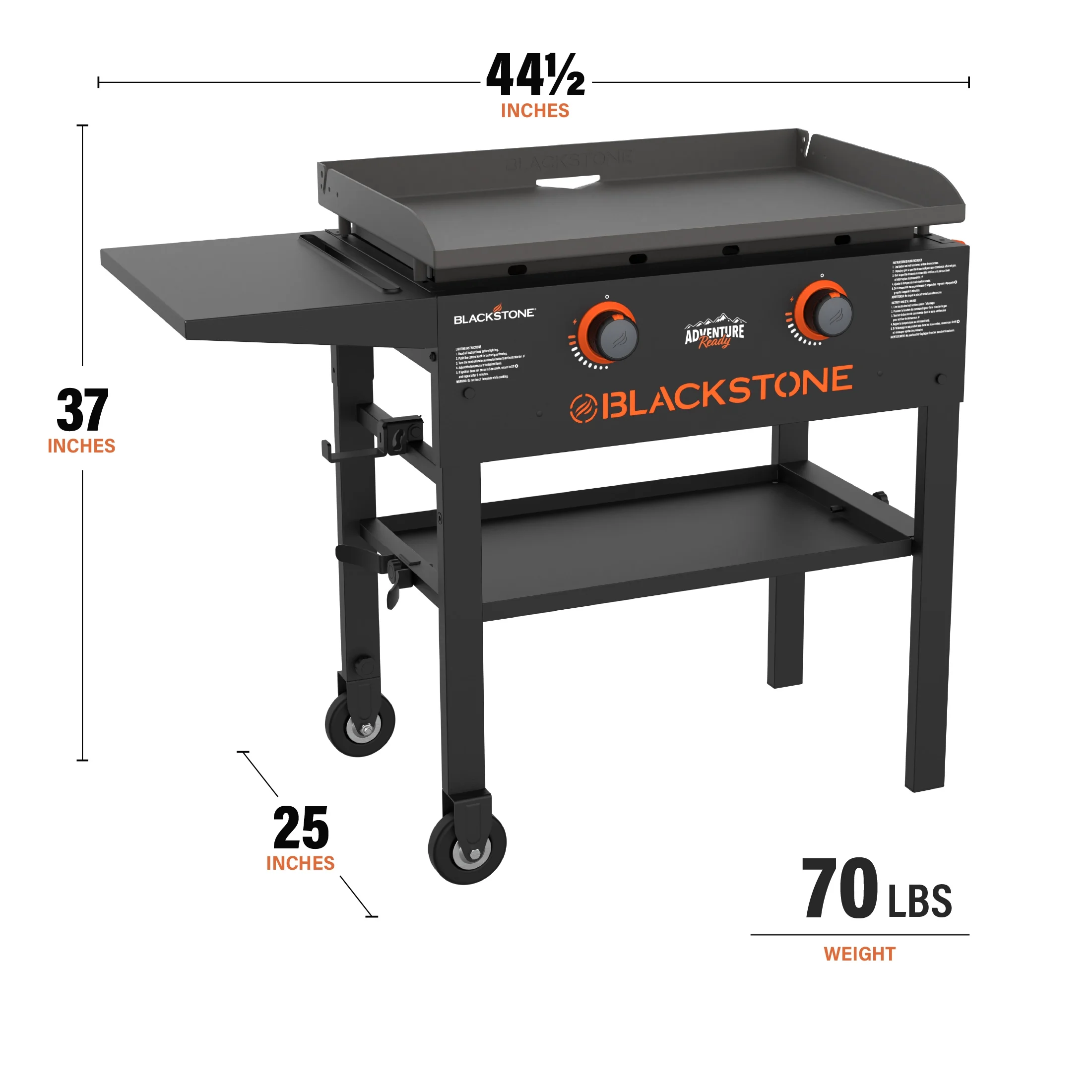Blackstone Adventure Ready 2-Burner 28” Propane Griddle with Omnivore Griddle Plate - Womvr