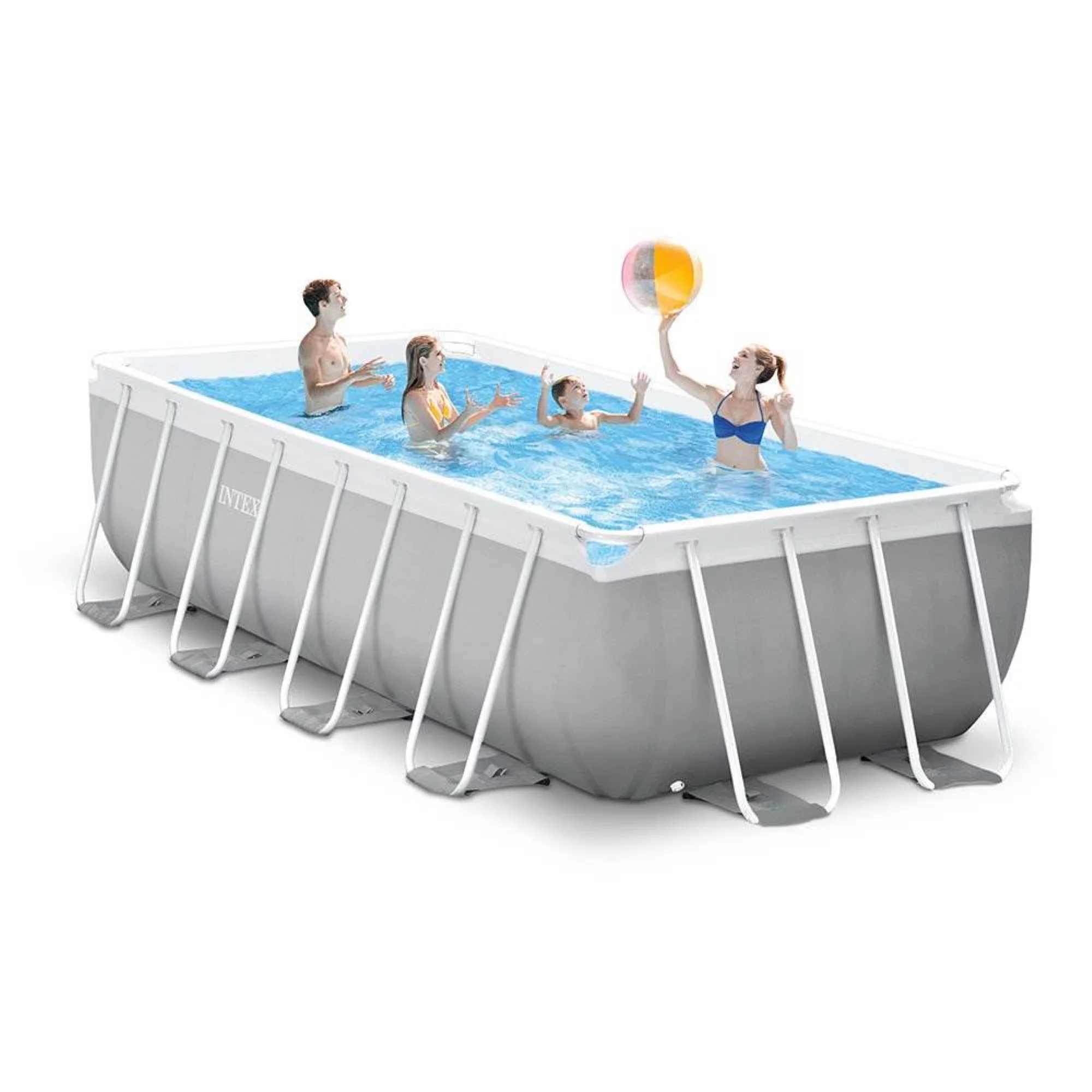 Intex 16Ft X 8Ft X 42In Prism Frame Rectangular Pool Set - Womvr