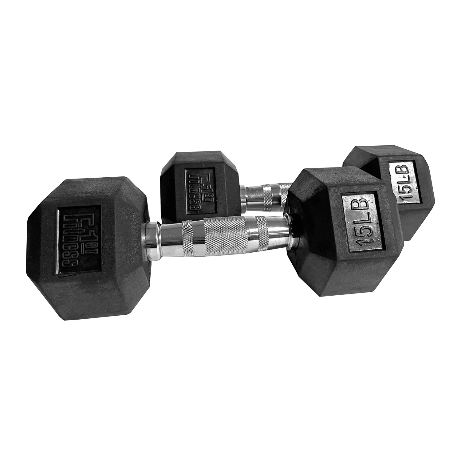 Fitness First Rubber Hex Dumbbell Pairs, 25 lbs. Pair - Womvr