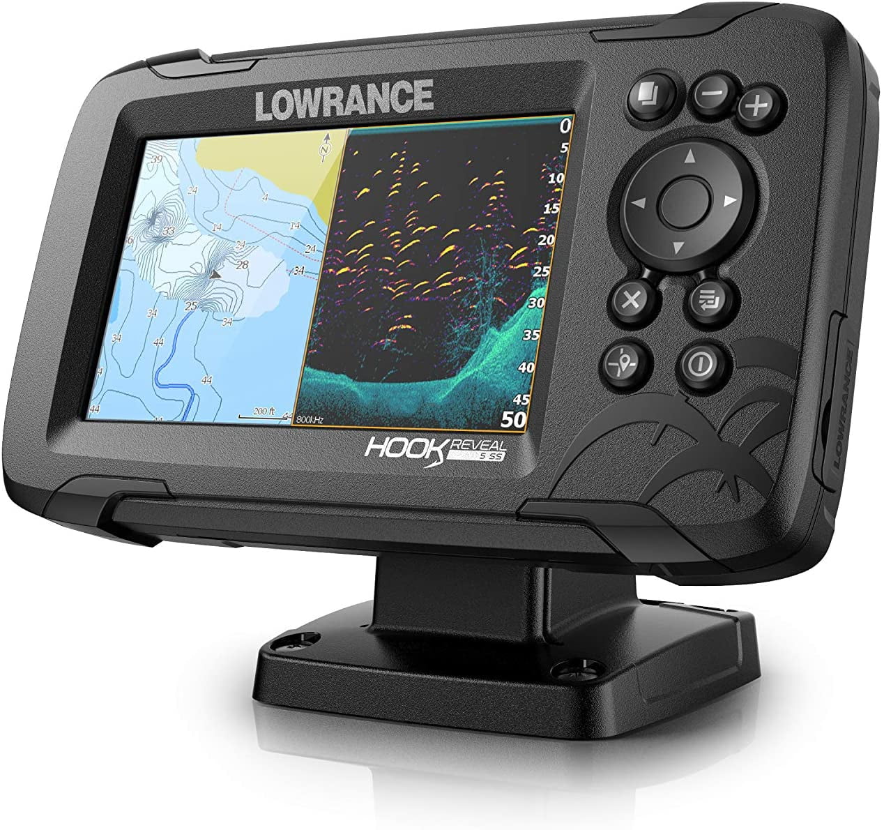 LOWRANCE 000-15856-001 HOOK Reveal 5 Splitshot C-Map Contour+ - Womvr