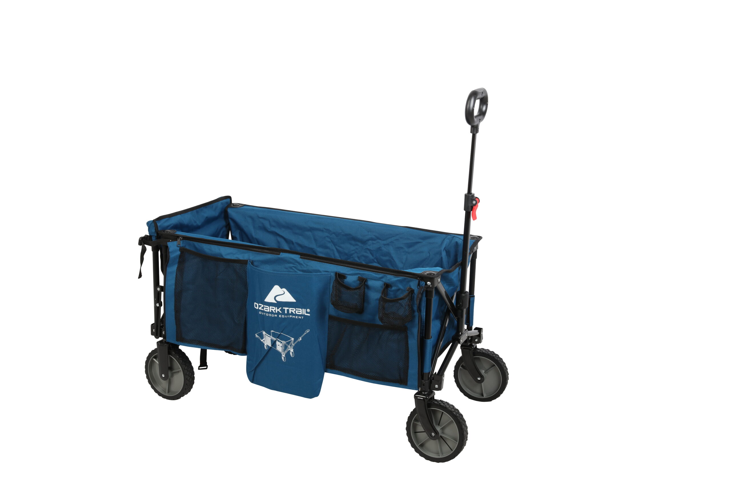 Ozark Trail Quad Folding Camp Wagon with Tailgate, Blue - Womvr