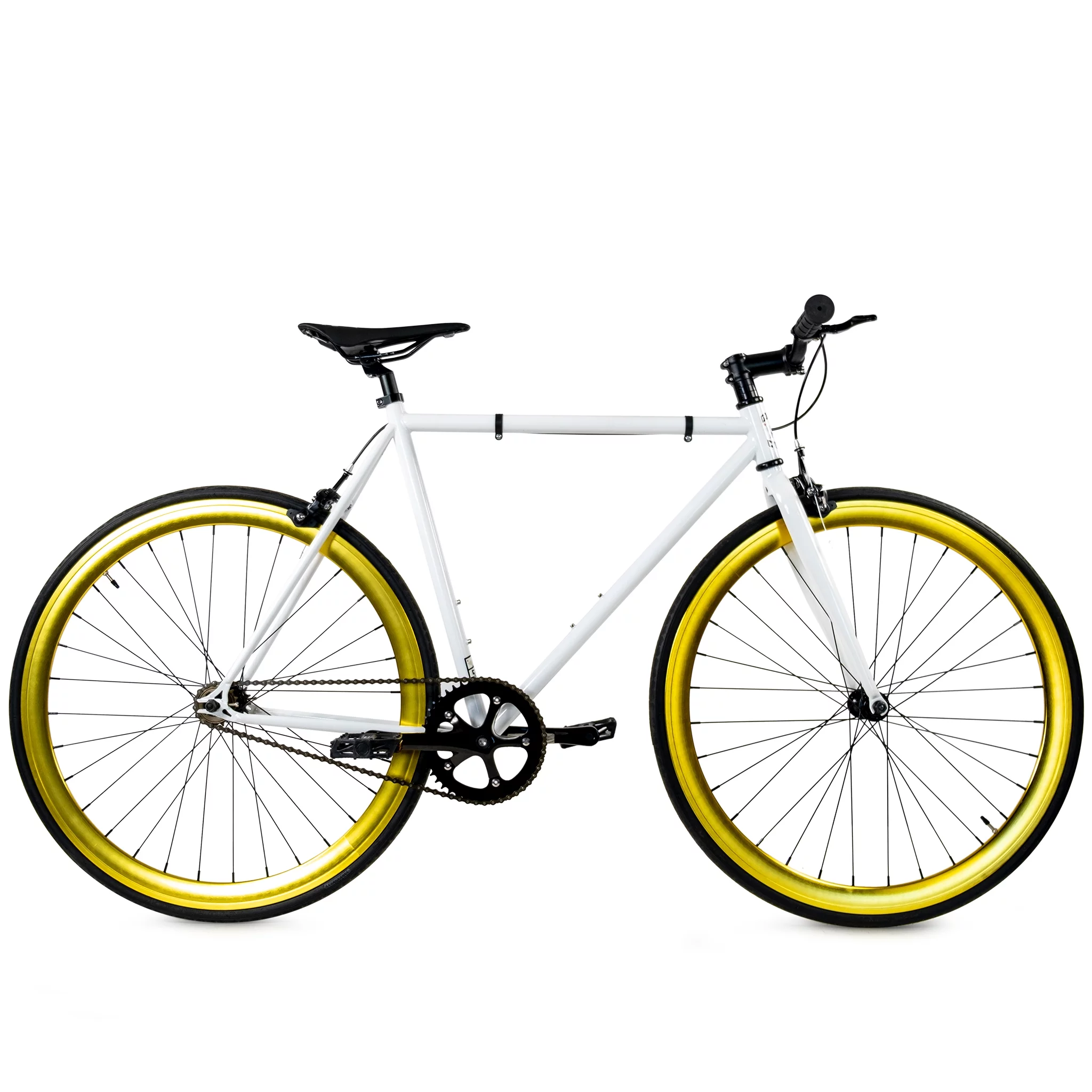 Golden Cycles Single Speed Fixed Gear Bike with Front & Rear Brakes - Womvr