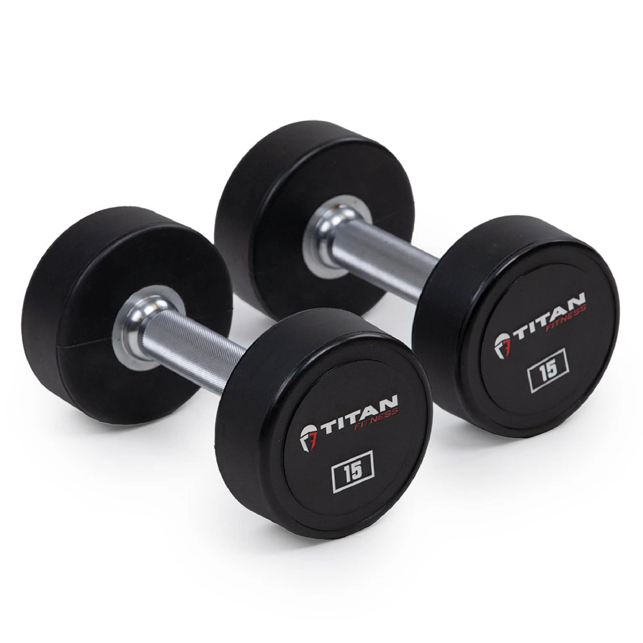 Titan Fitness 25 lb. Pair Round Urethane Dumbbells - Womvr