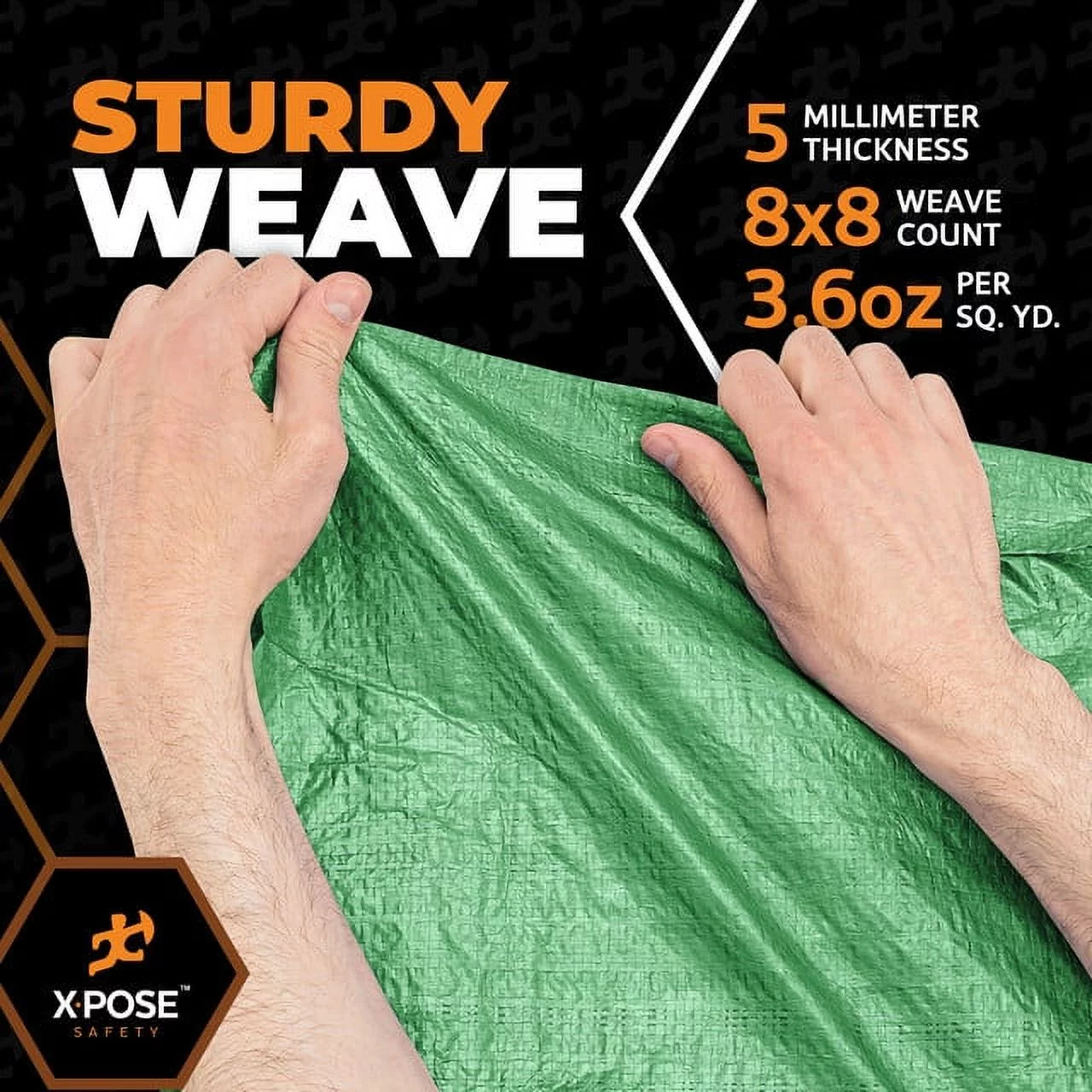 X-pose Safety Better Blue Poly Tarp 5' x 7' - Multipurpose Protective Cover - Lightweight, Durable, Waterproof, Weather Proof - 5 Mil Thick Polyethylene - Womvr