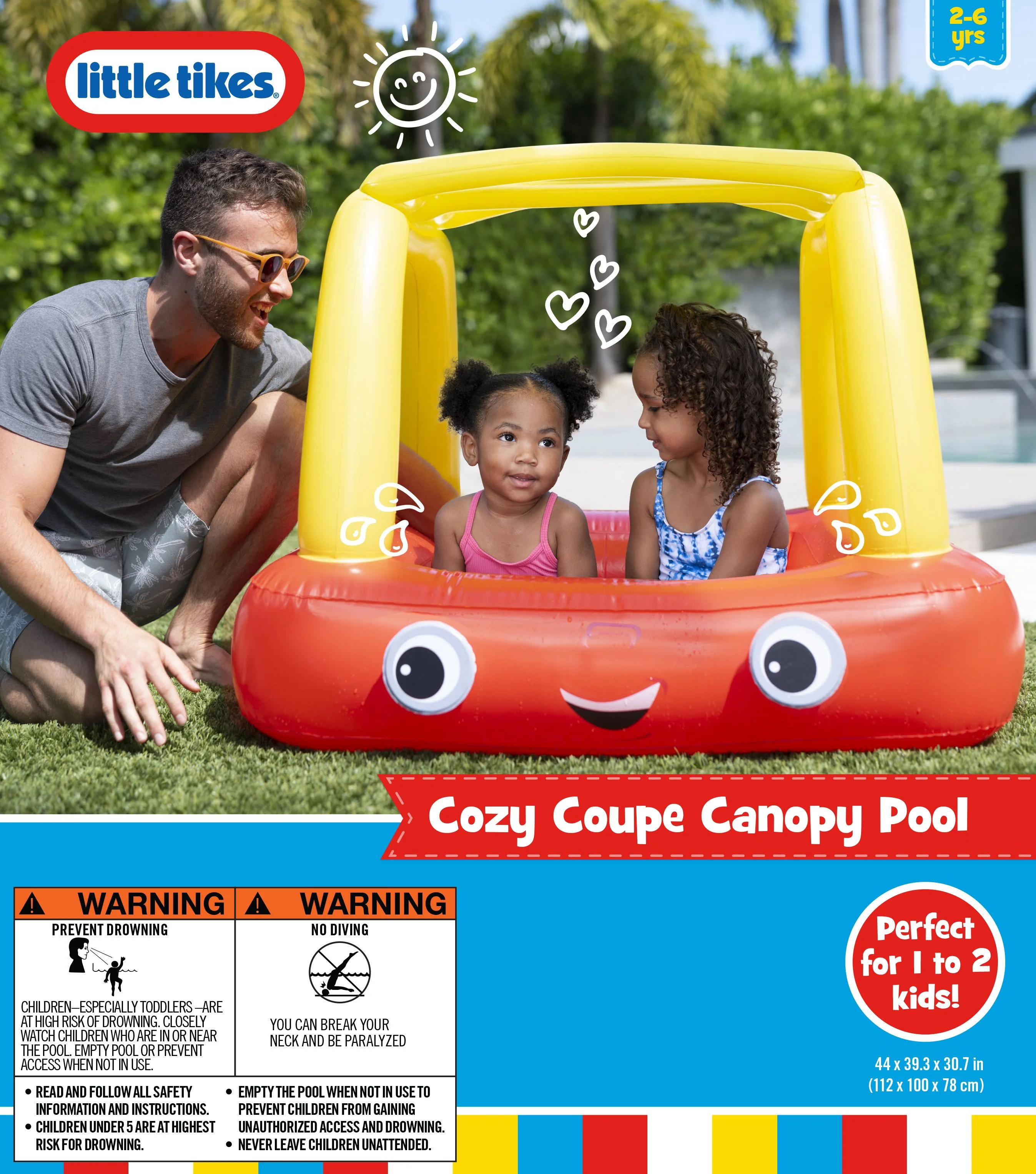 Little Tikes Cozy Coupe Sun-Shade Inflatable Kiddie Pool - Womvr