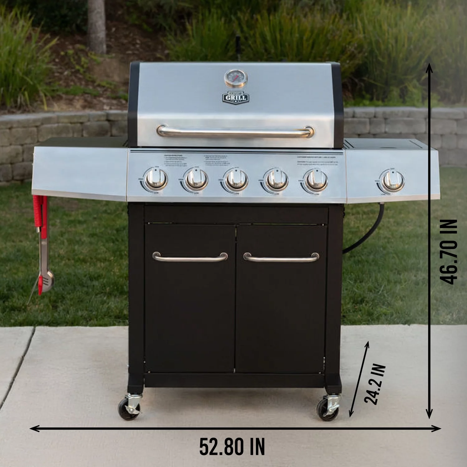 Expert Grill 5-Burner Propane Gas Grill with Side Burner - Womvr
