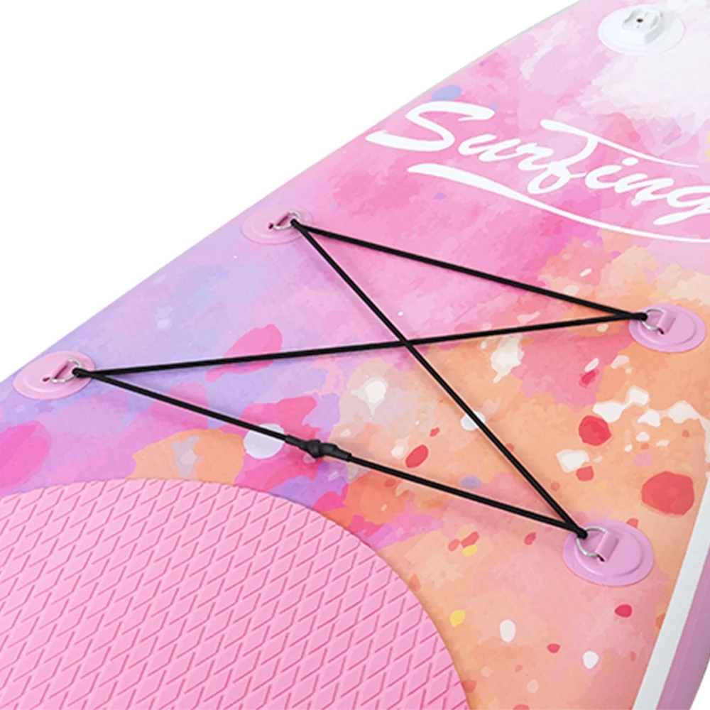 ELECWISH Inflatable Kayak Paddle Board and Kayak Seat Set,11 FT Deck SUP Paddle Board with SUP Accessories & Backpack for Fishing, Pink Gradient - Womvr