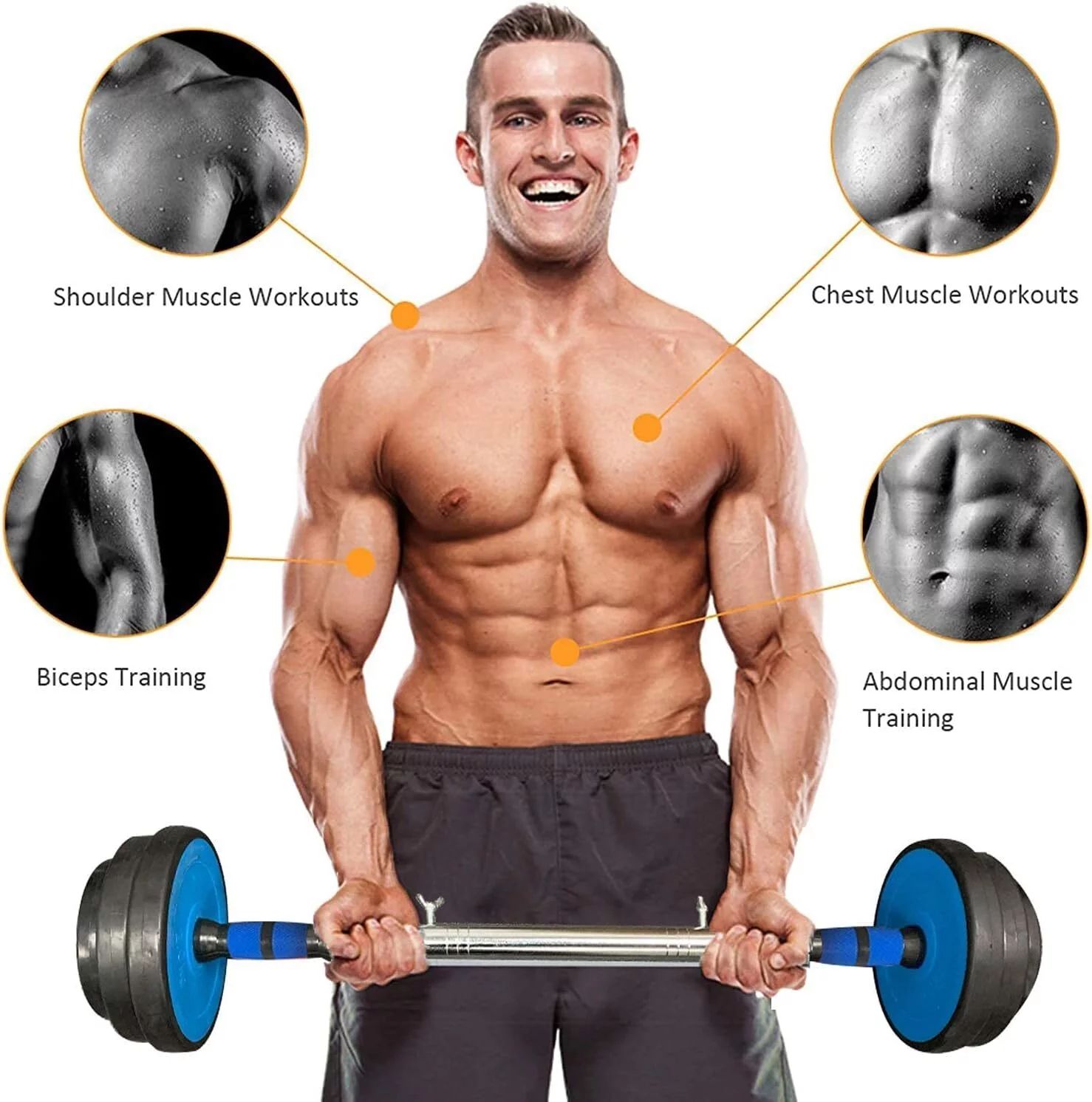 IVV Adjustable Weights Dumbbells Set of 2, 66LBS 2 in 1 Exercise & Fitness Dumbbells Barbell Set for Men Women - Womvr