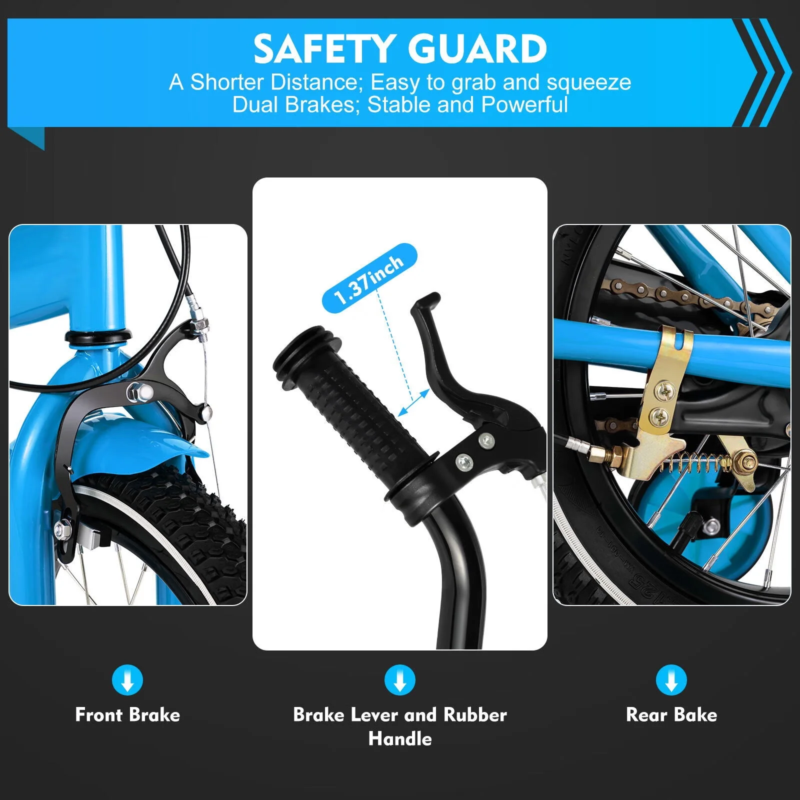 YIYIBYUS 14 Inch Kids Bike Boy Girl Safe Bicycle with Training Wheels and Adjustable Seat, White - Womvr