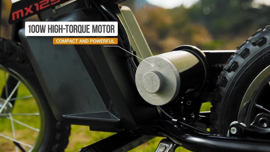 Razor Miniature Dirt Rocket MX125 Electric-Powered Dirt Bike - Black with Decal Included, Recommended For Kids 7+ Between 40 and 80 lbs - Womvr