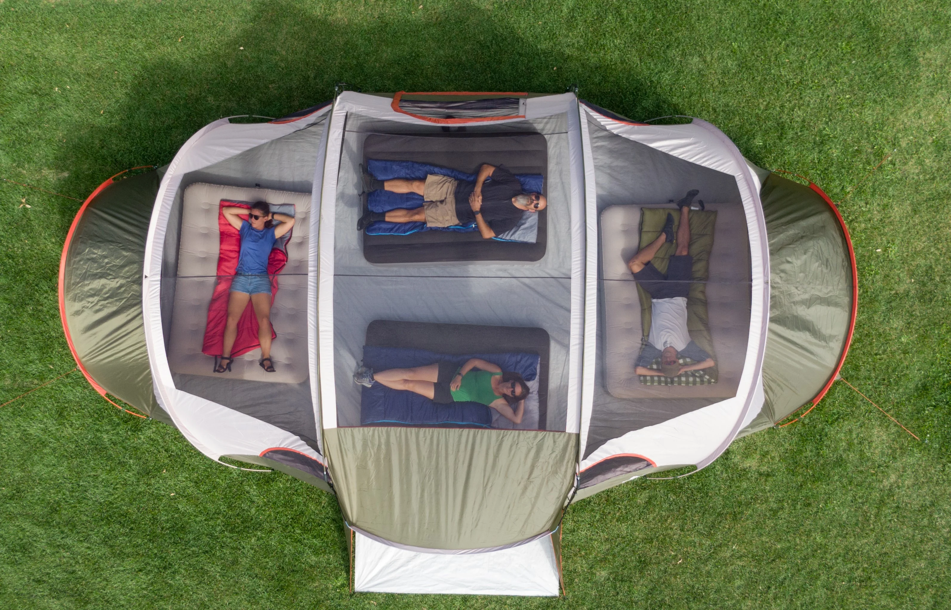 Ozark Trail 18-Person Cabin Tent, with 3 Covered Entrances - Womvr